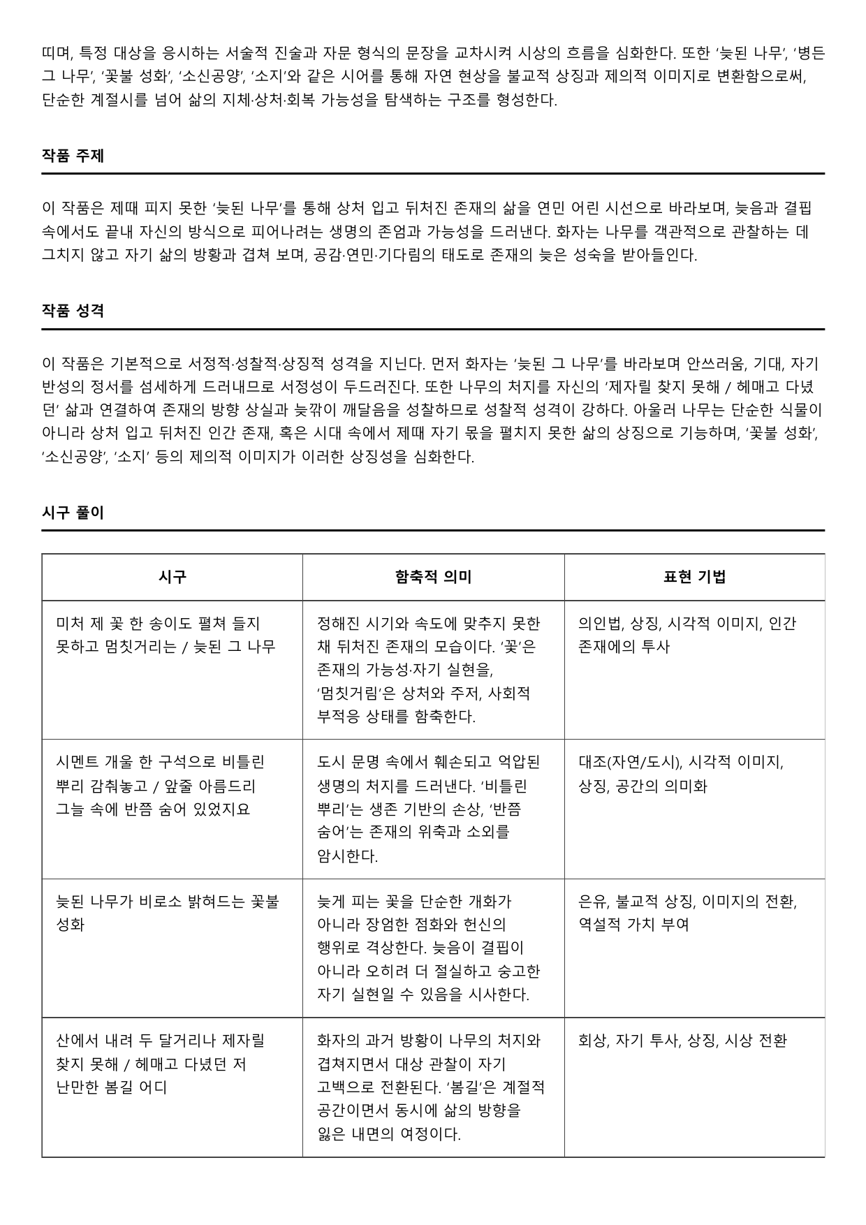 2027학년 6월 고3 문학 그 나무 A형(분석, OX)_preview_undefined