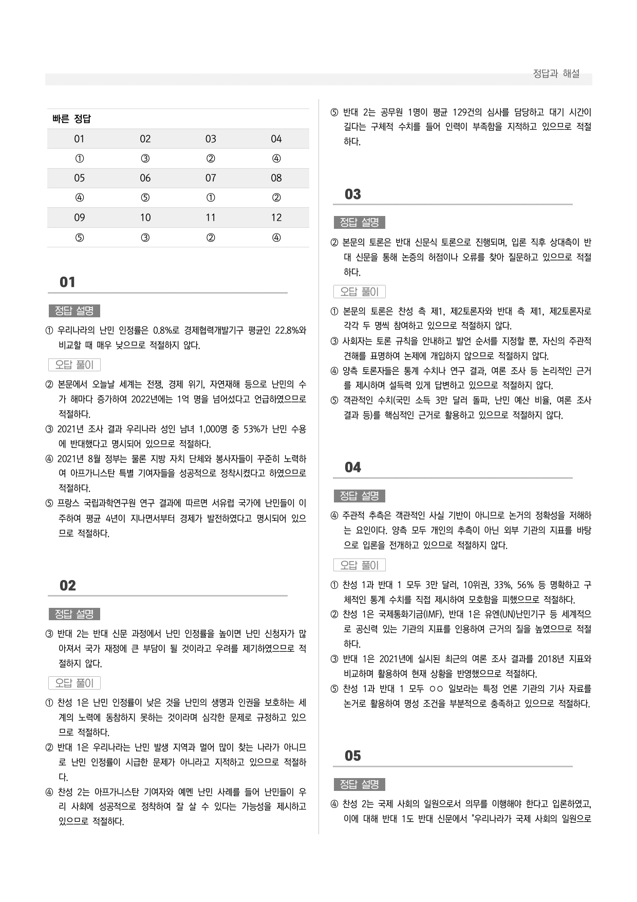 공통국어1 미래엔 4-(2) 우리나라의 난민인정률을 높여야 한다_preview_undefined