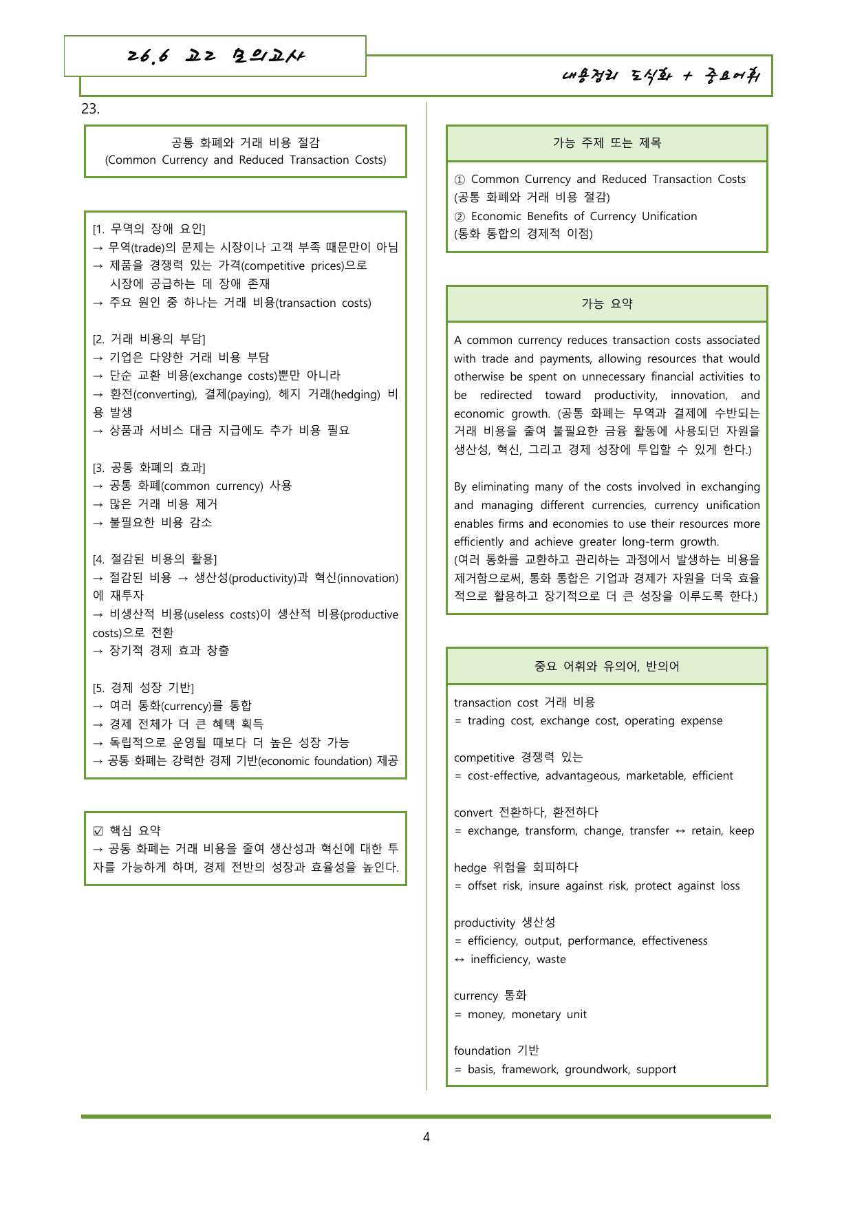 26년 6월 고2 모의고사 영어 내용정리 도식화+유의어!_preview_undefined