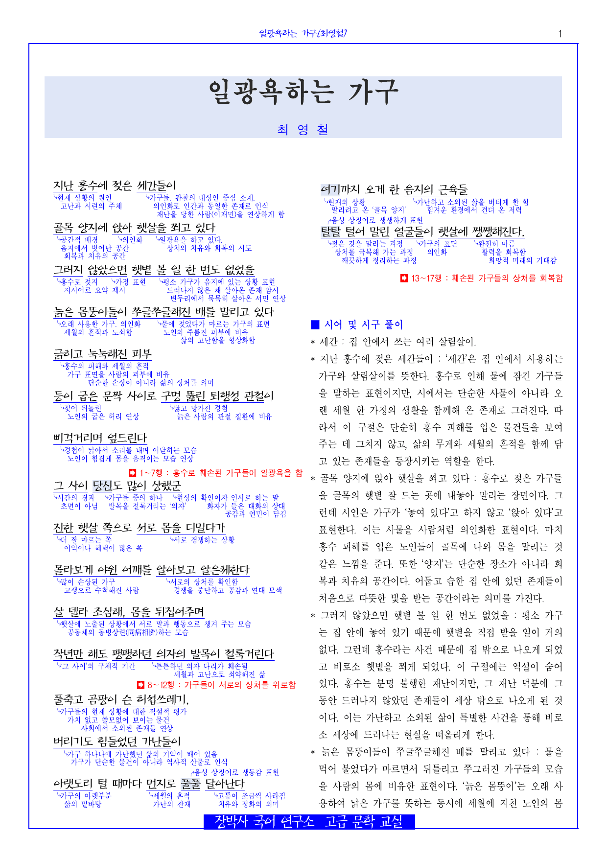 일광욕하는 가구(최영철) 분석+해설+문제_preview_undefined