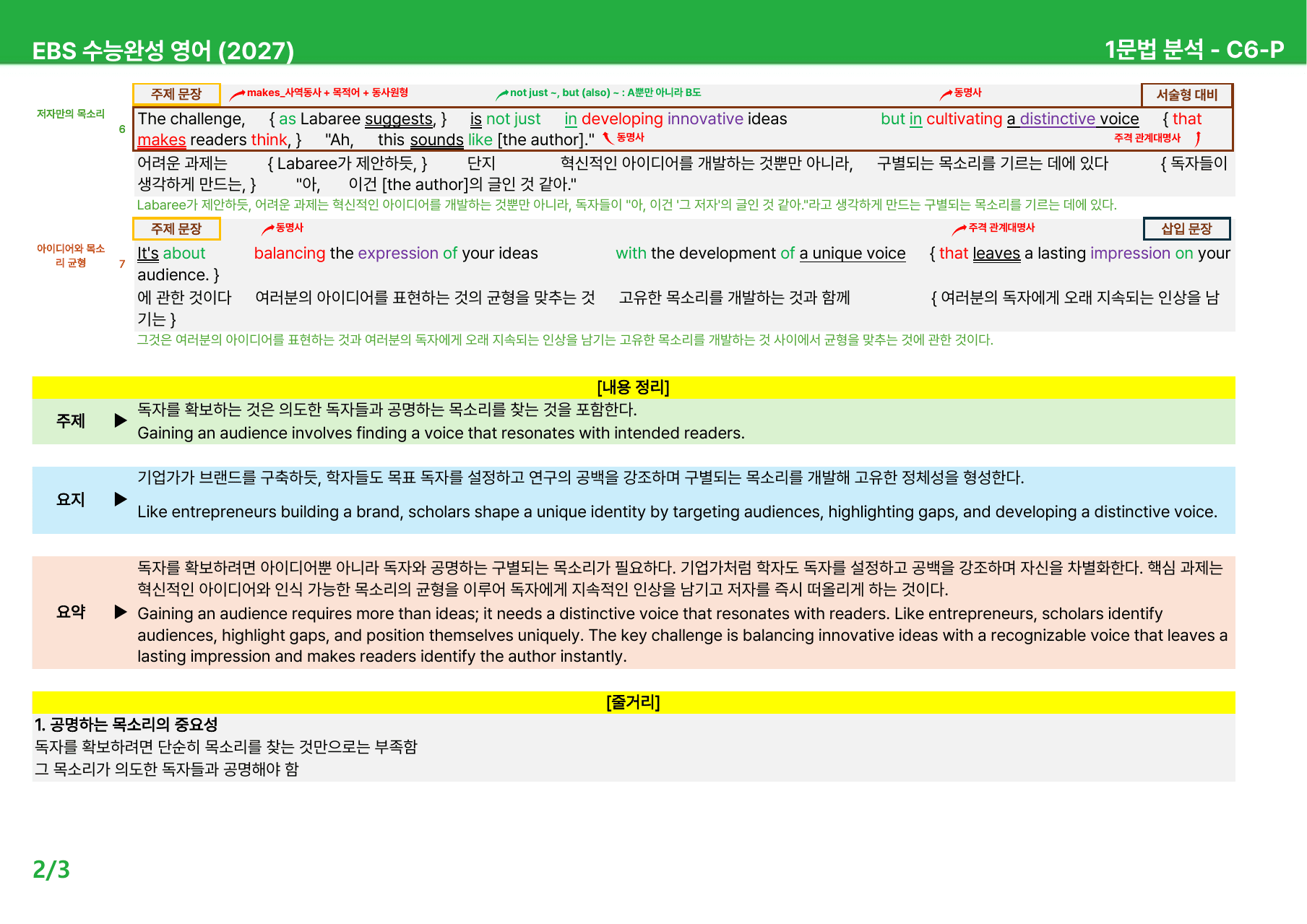 EBS 수능완성 영어 (2027) - C4~6 본문분석_preview_undefined