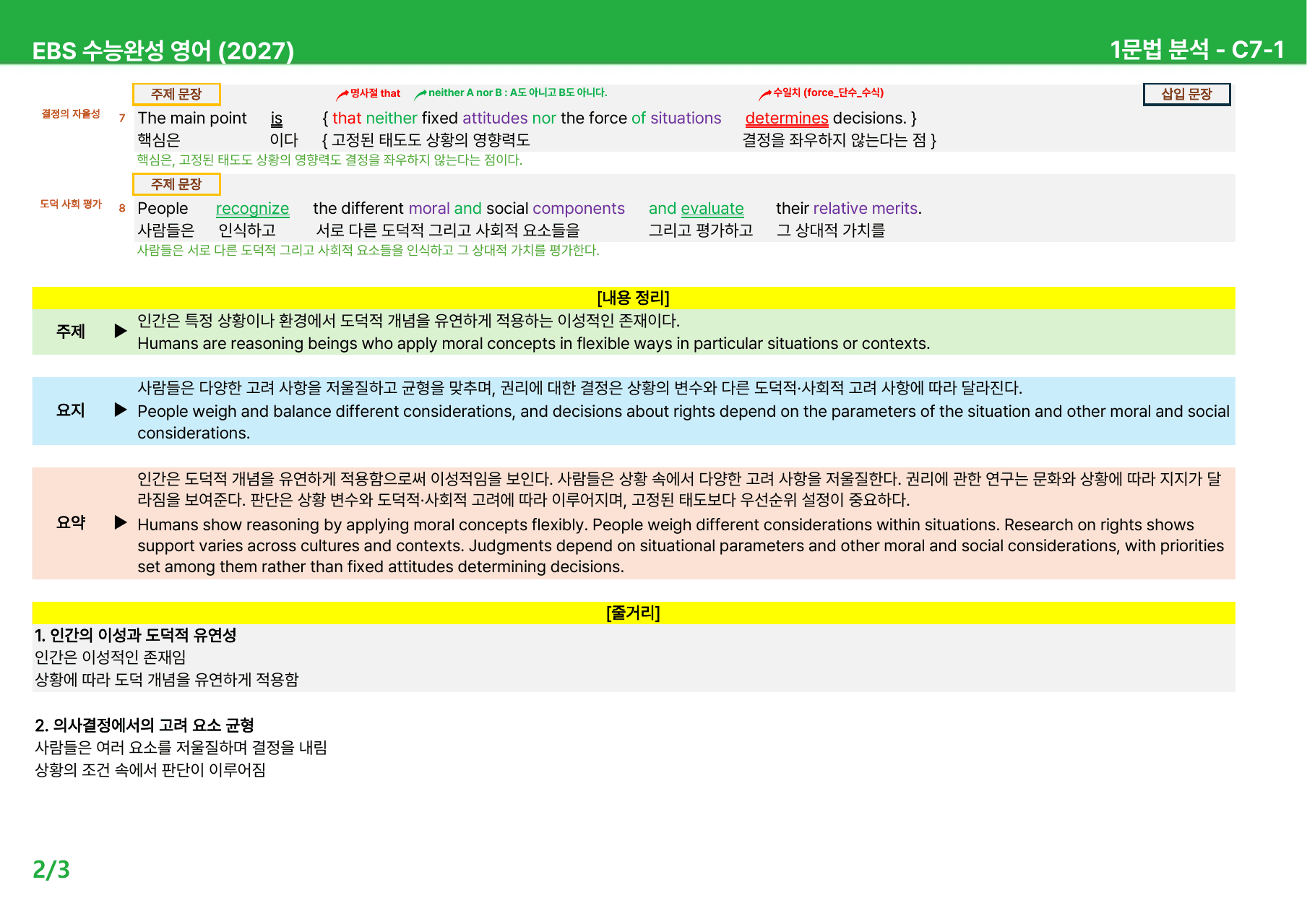 EBS 수능완성 영어 (2027) - C7~9 본문분석_preview_undefined