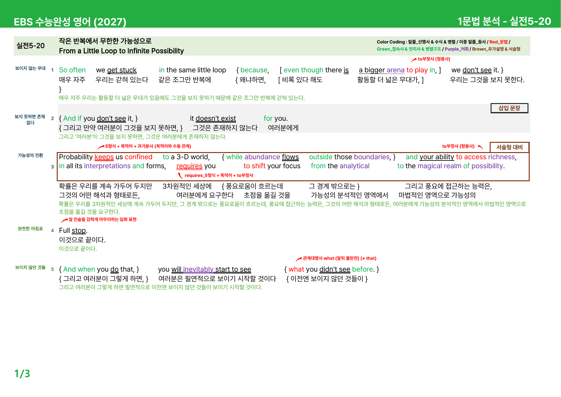 EBS 수능완성 영어 (2027) - 실전5 본문분석_preview_undefined