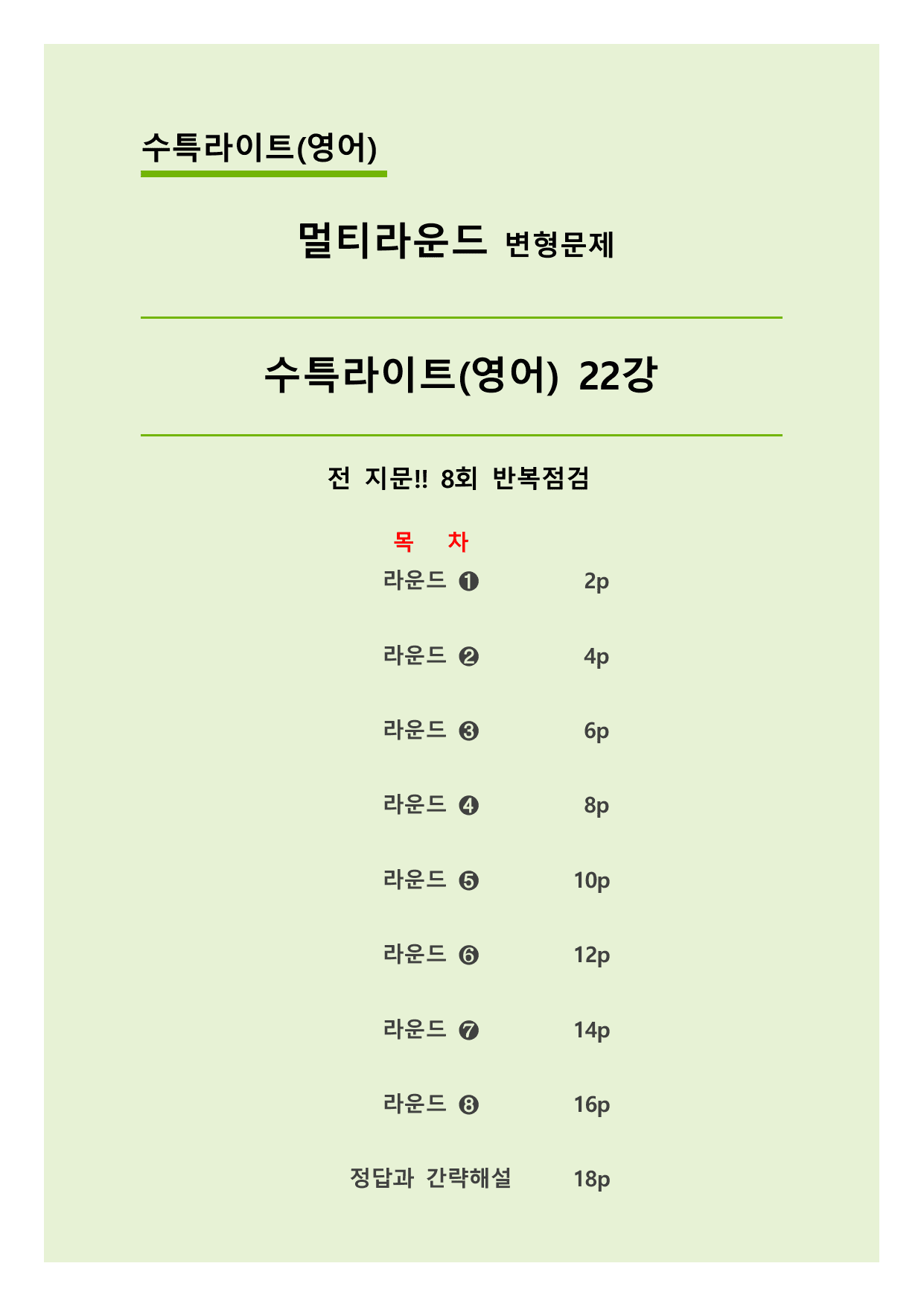 ✅22강_수능특강 Light(영어) 멀티라운드 변형문제(36제)_preview_undefined