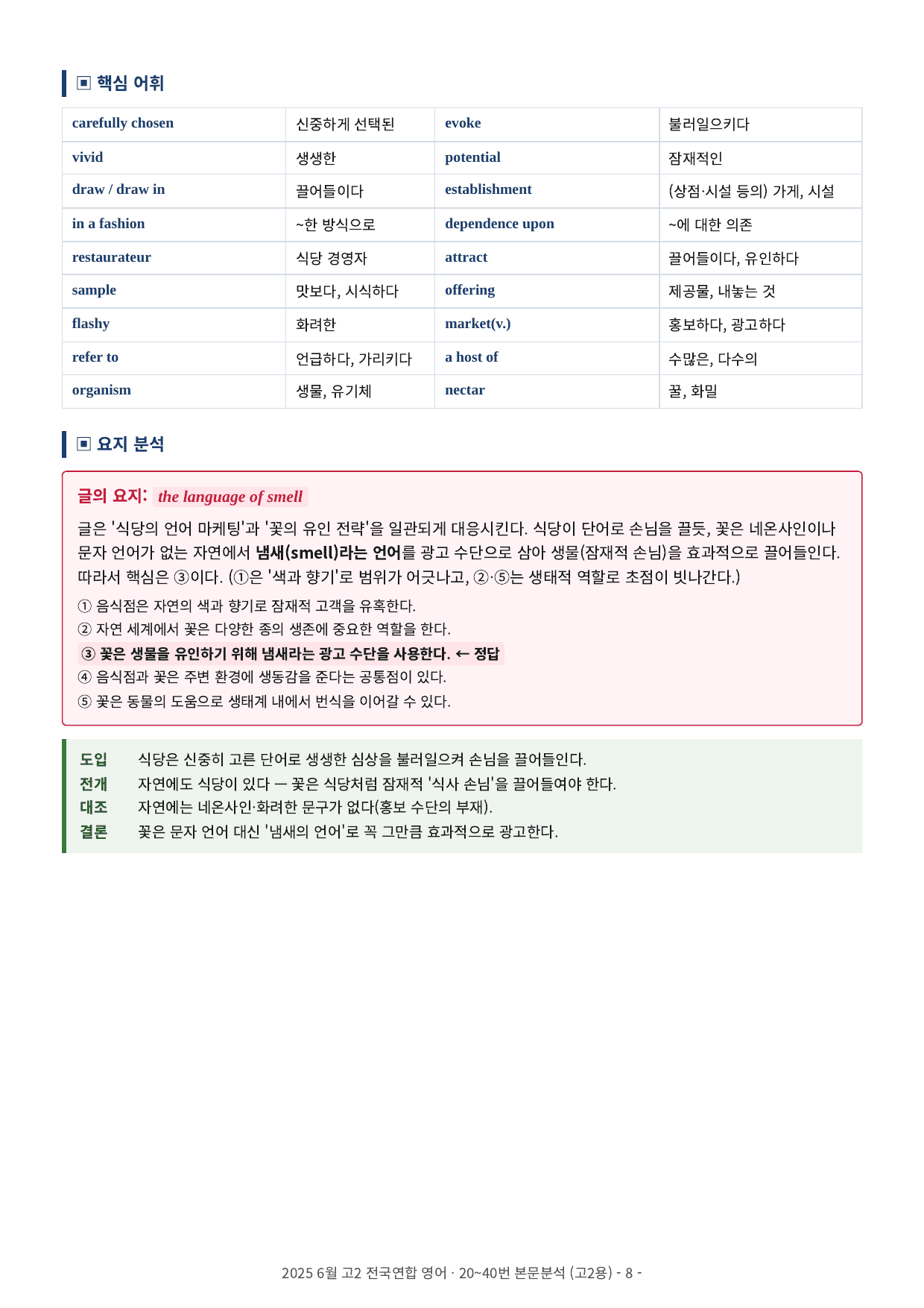 2025년 고2 6월 모의고사 본문분석 (20-40번)_preview_undefined