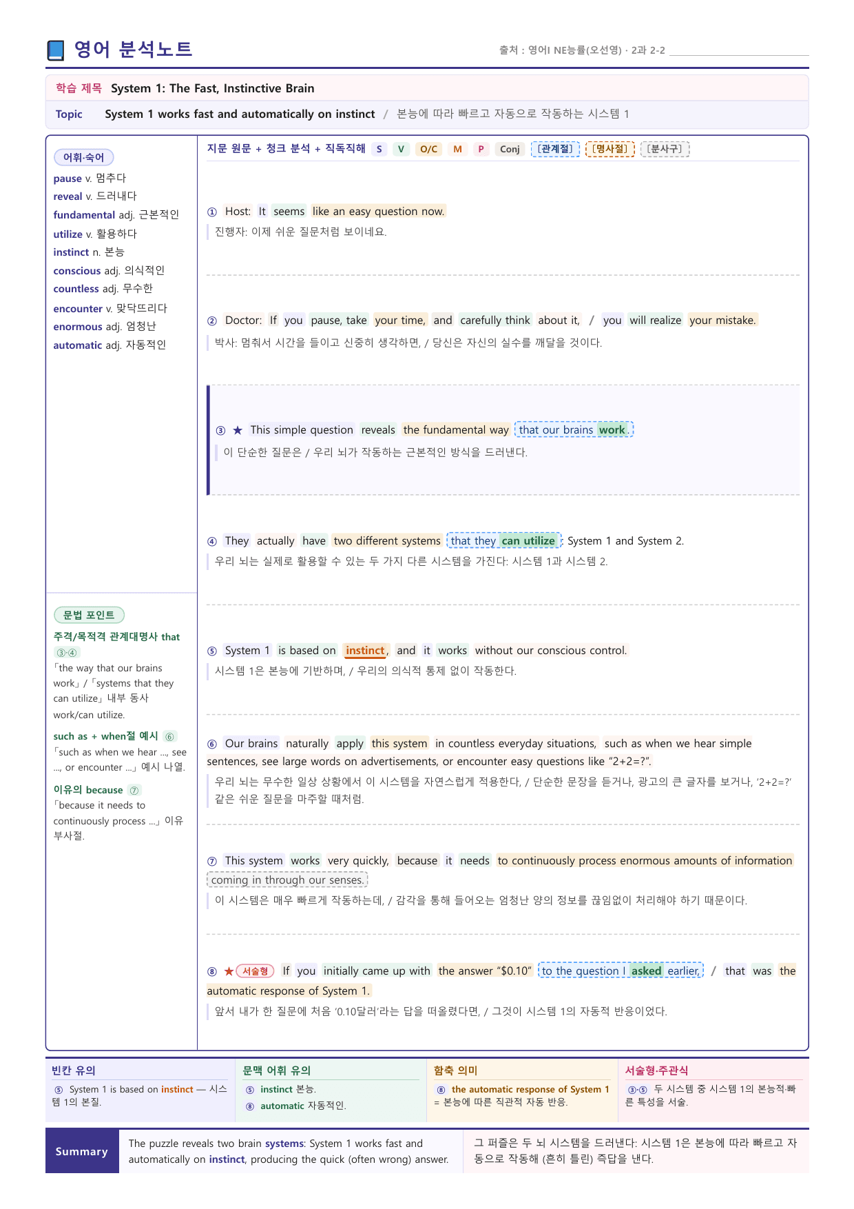 영어I_NE능률_오선영_2과_분석노트 및 수업용 Workbook_preview_undefined