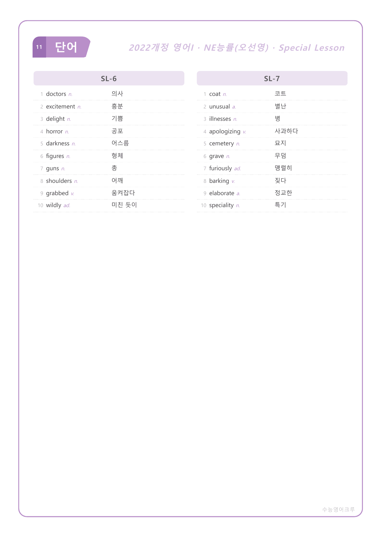 영어I_NE능률_오선영_SL과_분석노트 및 수업용 Workbook_preview_undefined