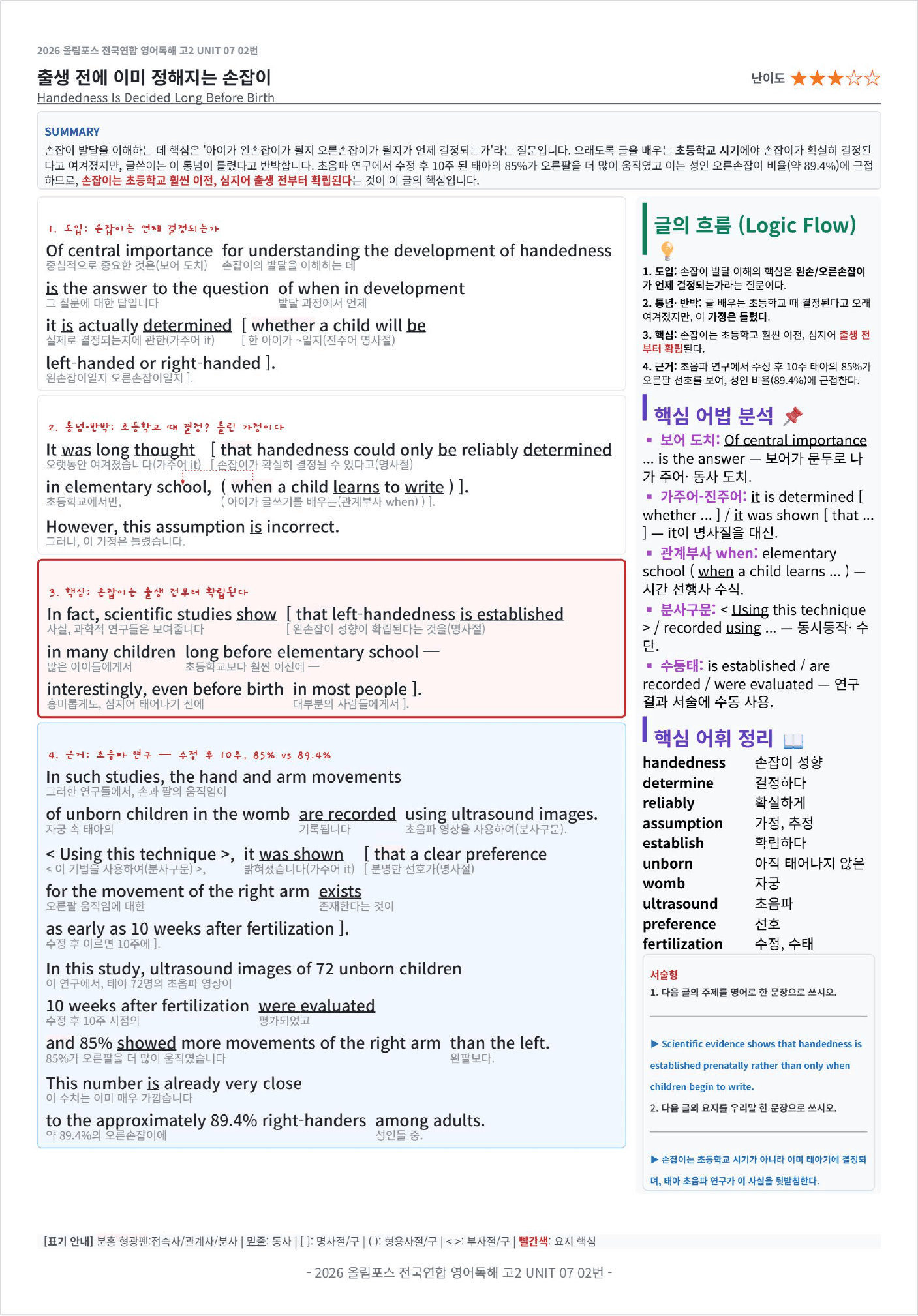 2026 올림포스 전국연합학력평가 영어독해 고2 UNIT 7 킹스분석_preview_undefined