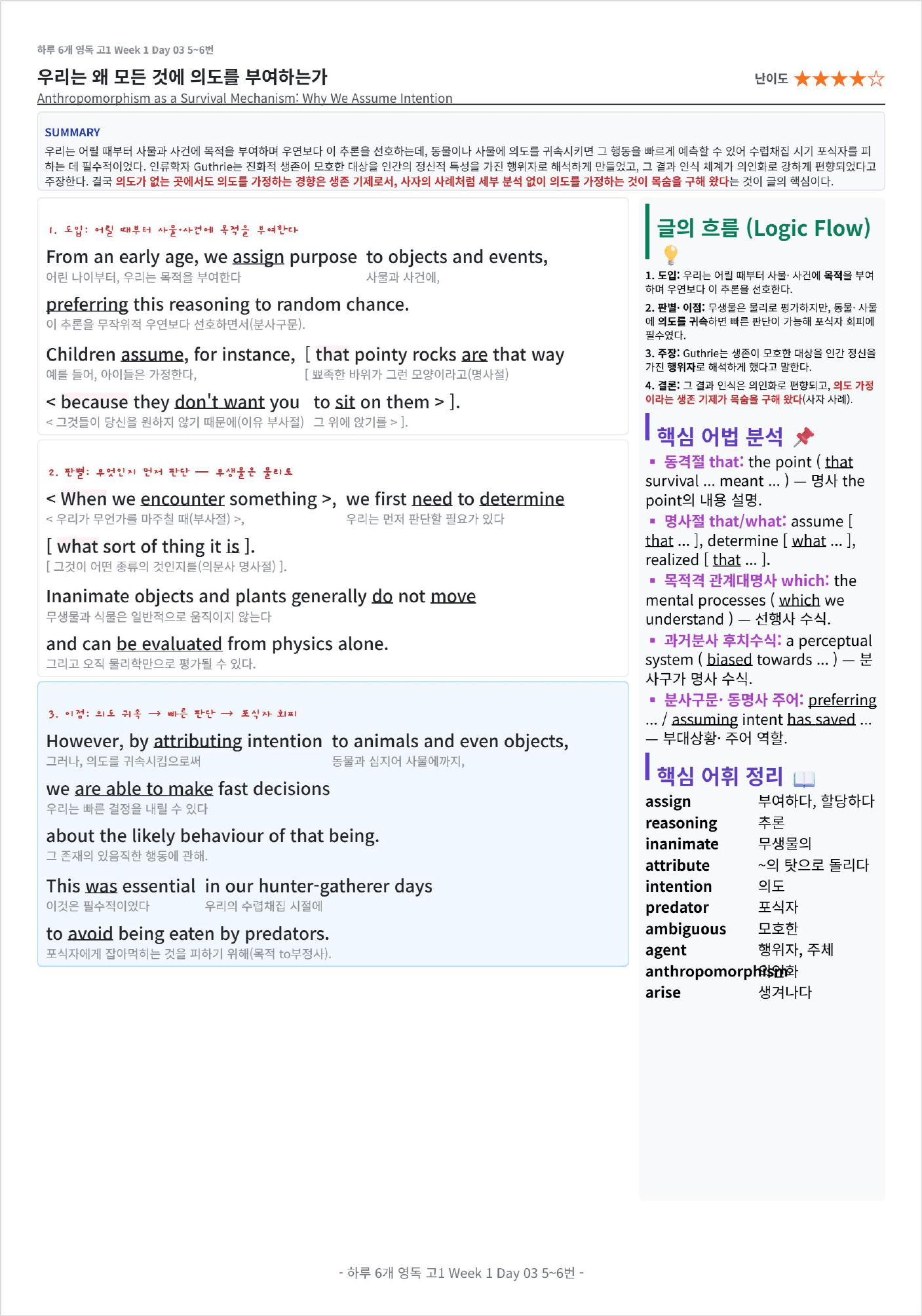 하루 6개 1등급 영어독해 전국연합학력평가 기출 고1 DAY 3 킹스분석_preview_undefined