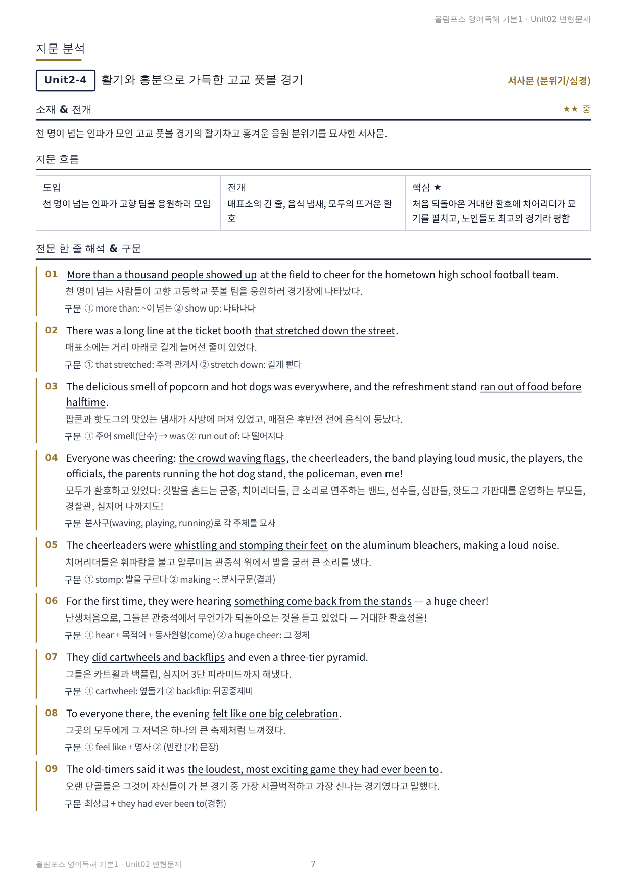 올림포스 독해 기본1 Unit2 실전 최적화 변형문제212제(서술형포함)_preview_undefined