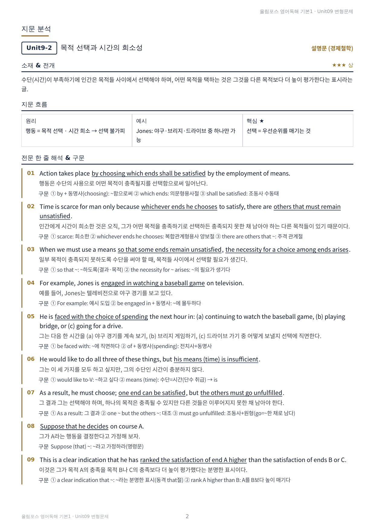 올림포스 독해 기본1 Unit9 실전 최적화 변형문제167제(서술형포함)_preview_undefined