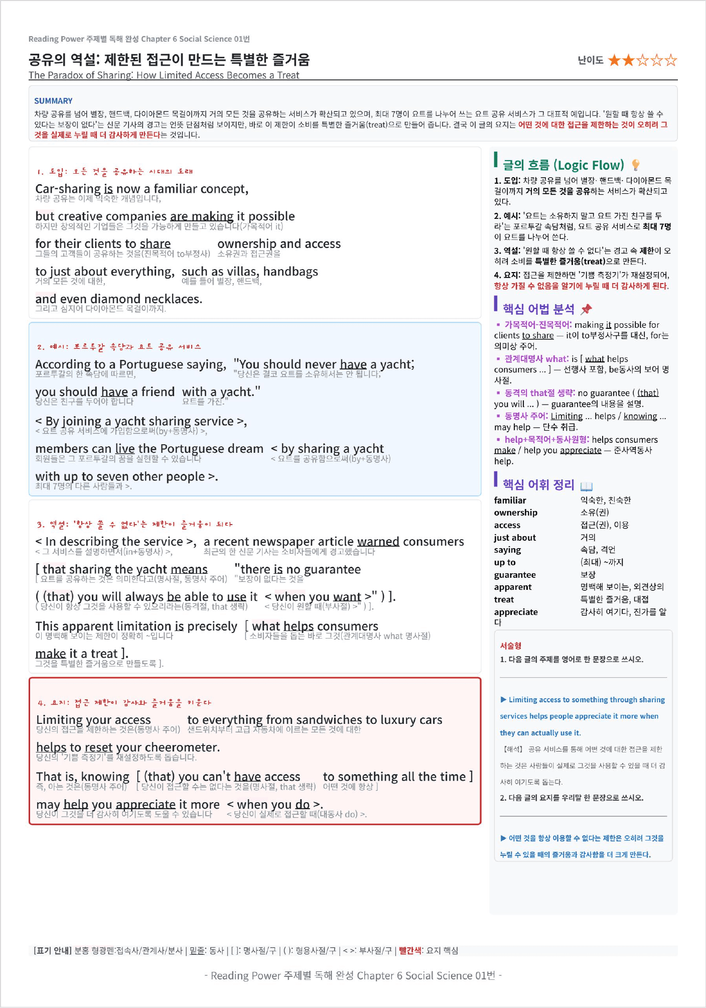 Reading Power 주제별 독해 완성 Chapter 6 킹스분석_preview_undefined