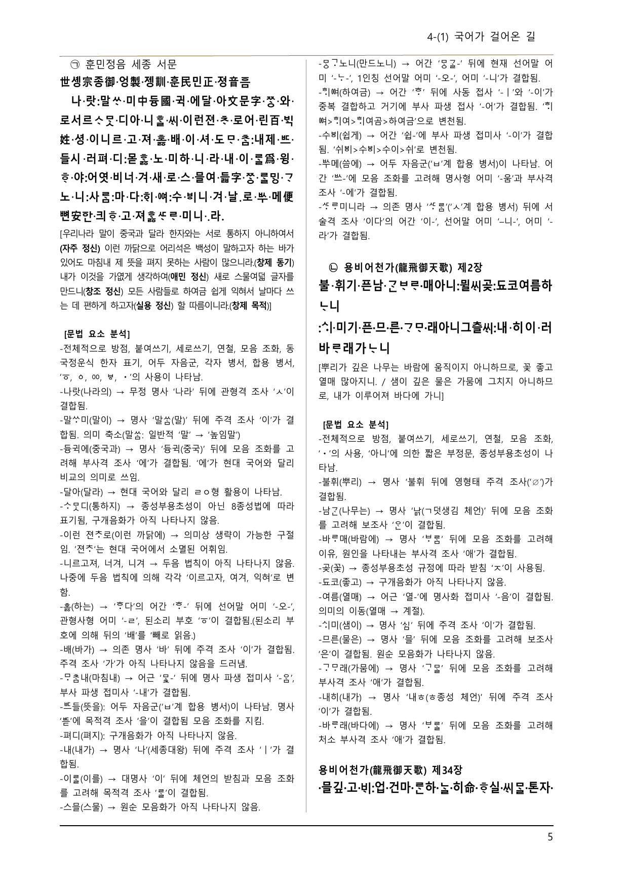 지학사 공국2 4-(1) 국어가 걸어온 길(이론 정리, 문제 45제)_preview_undefined