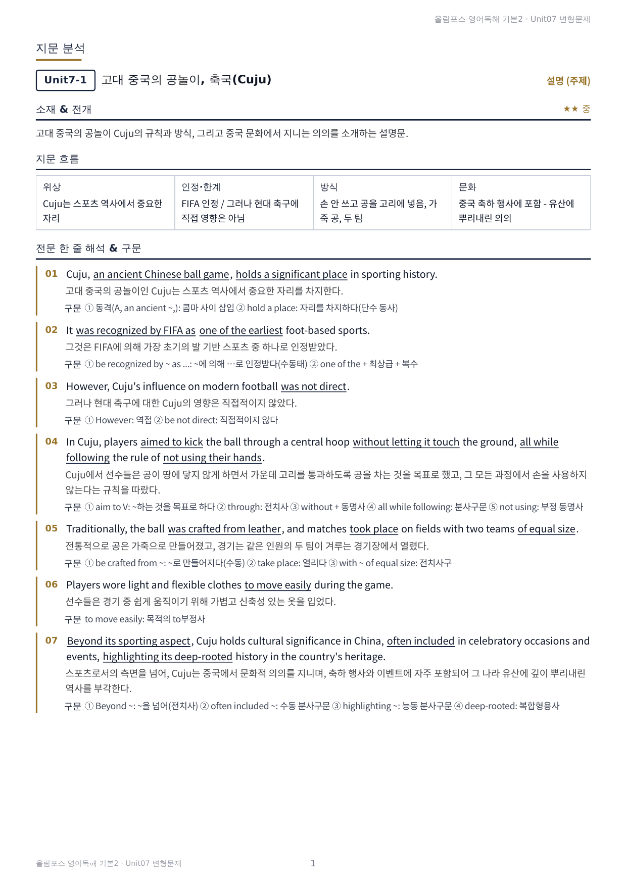 올림포스 독해 기본2 Unit7 실전 최적화 변형문제208제(서술형포함)_preview_undefined