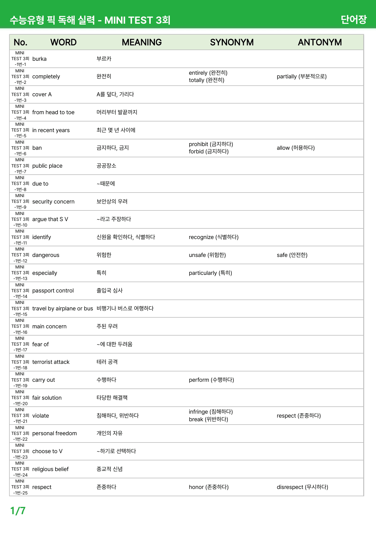 수능유형 픽 PICK 독해 실력 (2023) - 미니 3-4 본문분석_preview_undefined