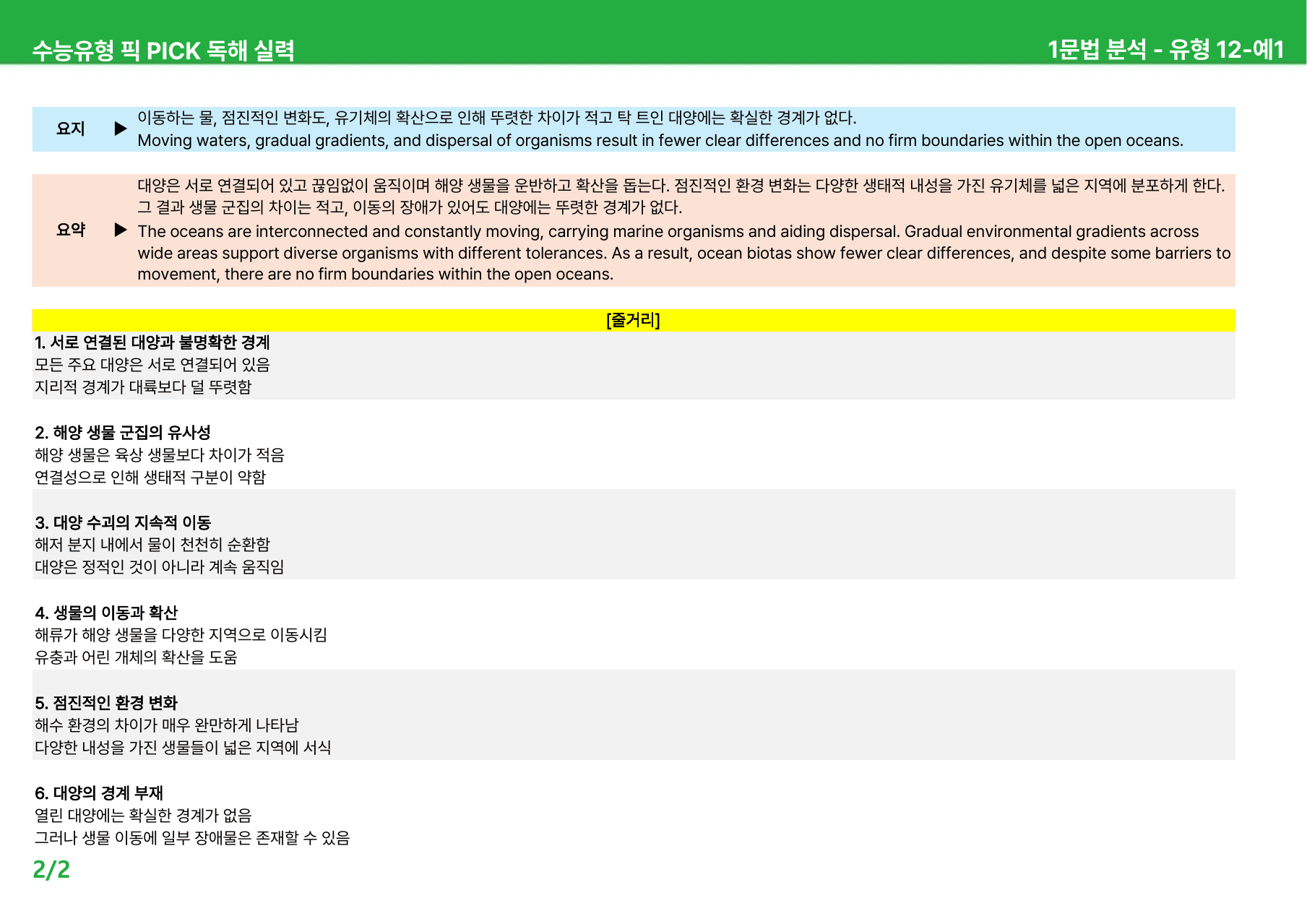 수능유형 픽 PICK 독해 실력 (2023) - 유형 12-13 본문분석_preview_undefined