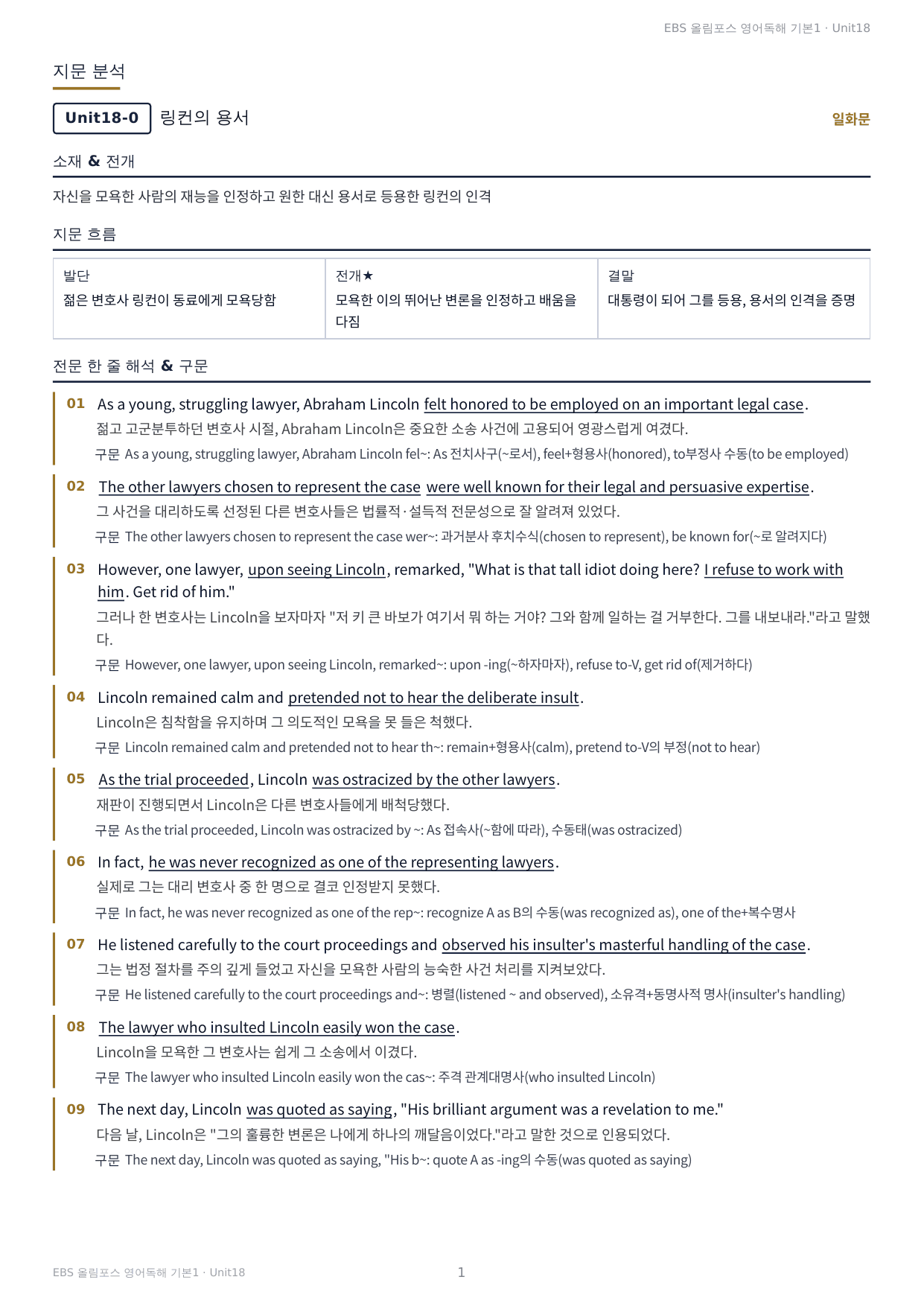 올림포스 독해 기본1 Unit18 실전 최적화변형문제193제(서술형포함)_preview_undefined