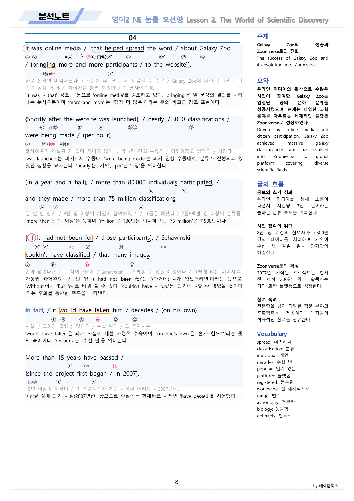 영어2 능률 NE 오선영 분석노트 2강 2과 by 메이플북스 22년 개정_preview_undefined