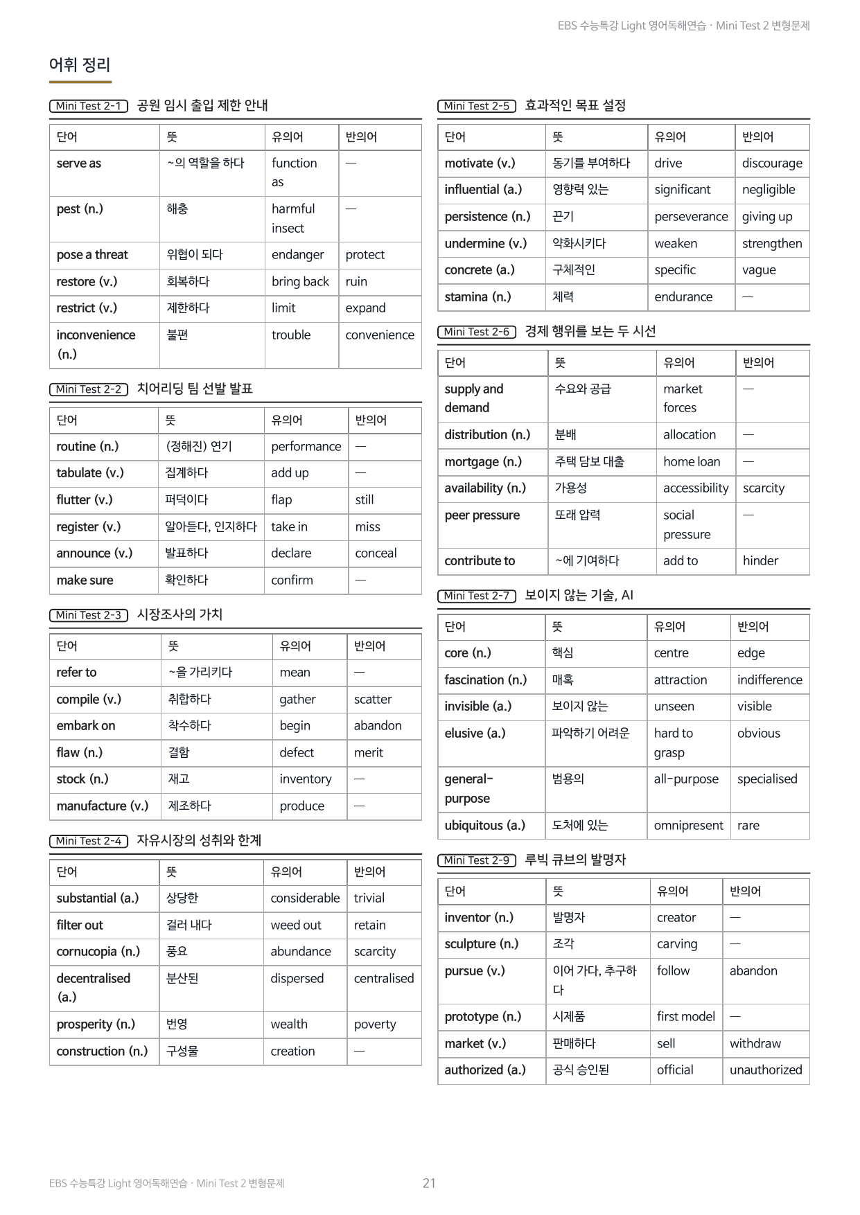 수능특강 Light 영어독해연습 MiniTest2 지문분석_해설_preview_undefined