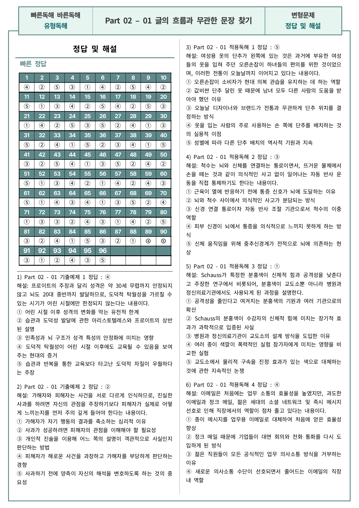 빠바 유형독해 Part02-01 모의고사 유형(객관식) 변형문제 96제_preview_undefined