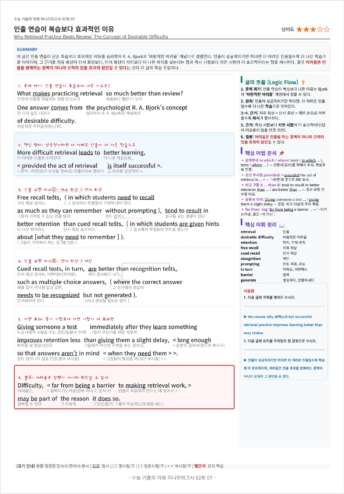 수능 기출의 미래 미니모의고사 영어독해 풀유형 2회 킹스분석_preview_undefined