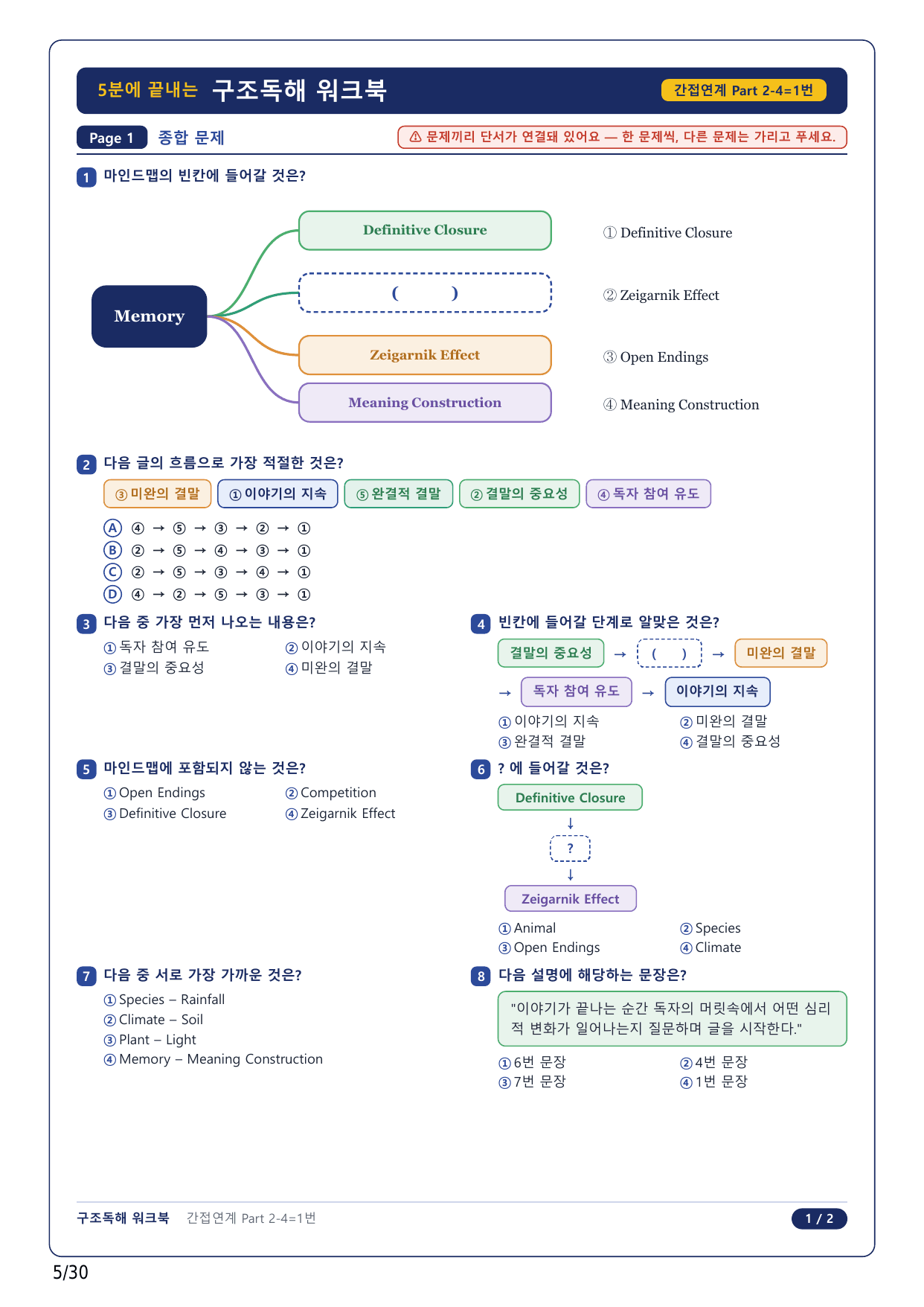 1-2번_수능 1 Up 간접연계 소재편_P2-4_6지문_preview_undefined