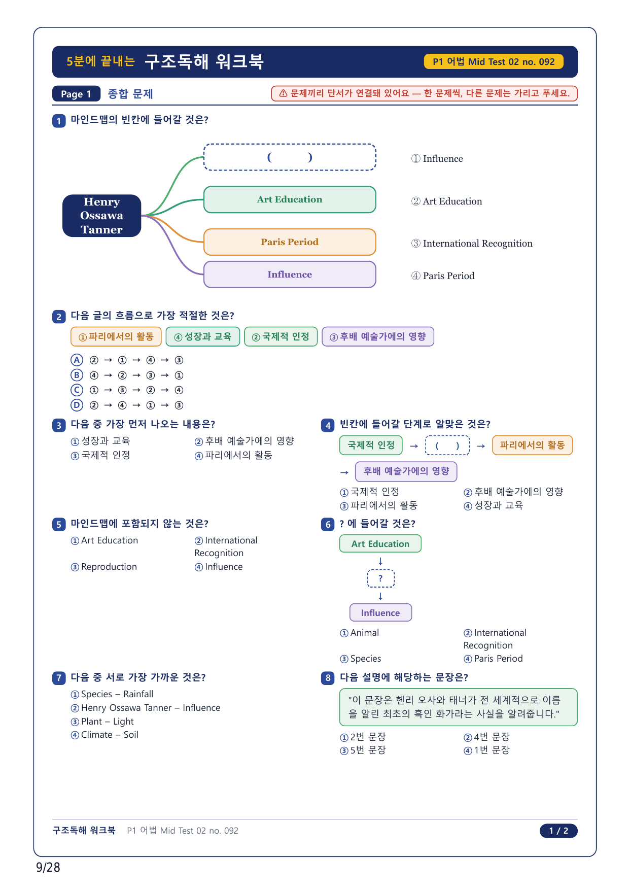 1-2번_수능만만 228제_어법 Mid Test 2_6지문_preview_undefined