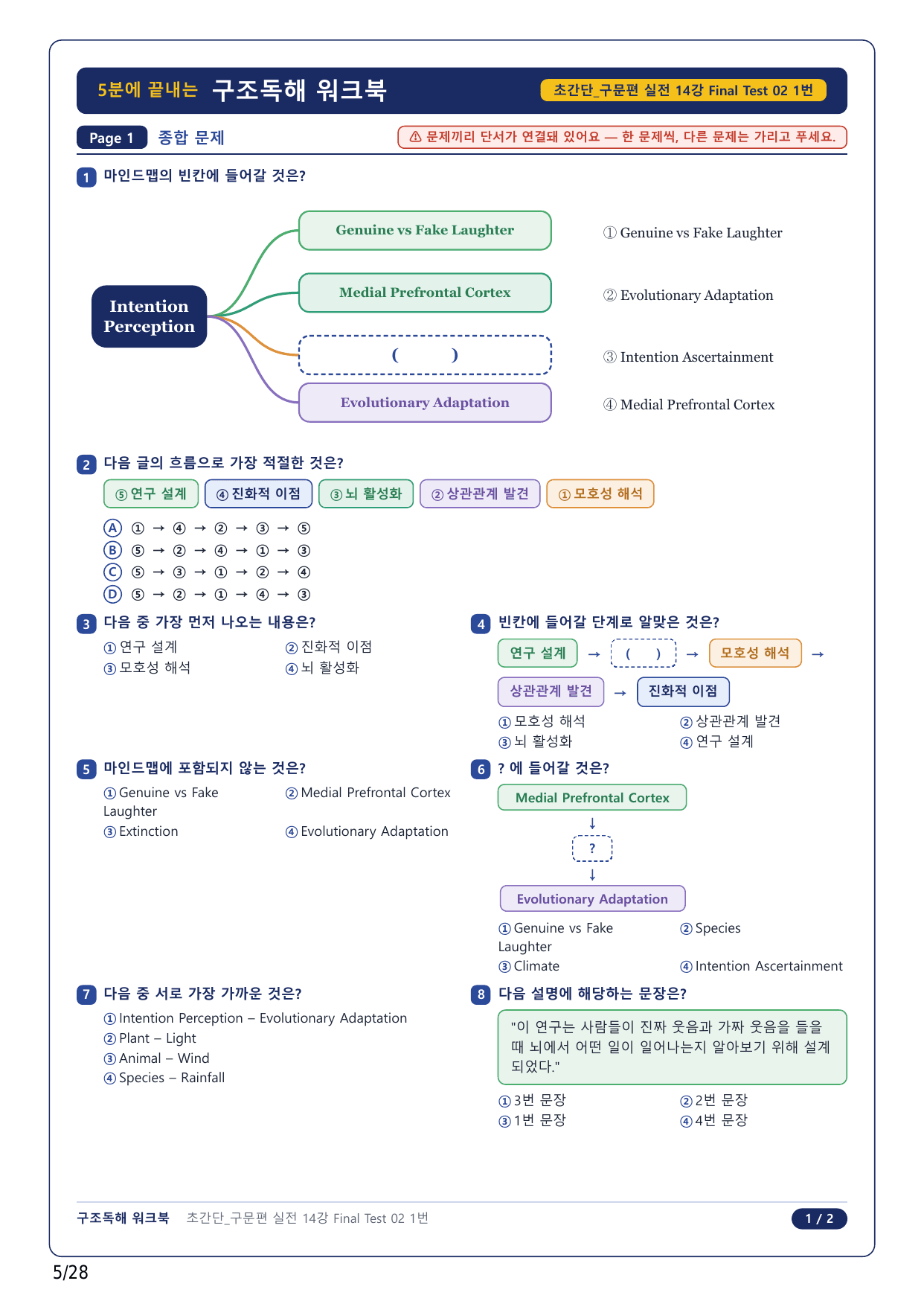 1-2번_초간단 구문편 실전_Final Test 4_6지문_preview_undefined