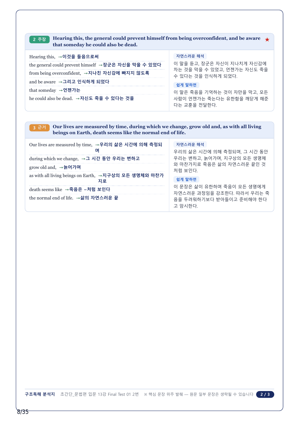 1-2번_초간단 문법편 입문_Final Test 1_8지문_preview_undefined