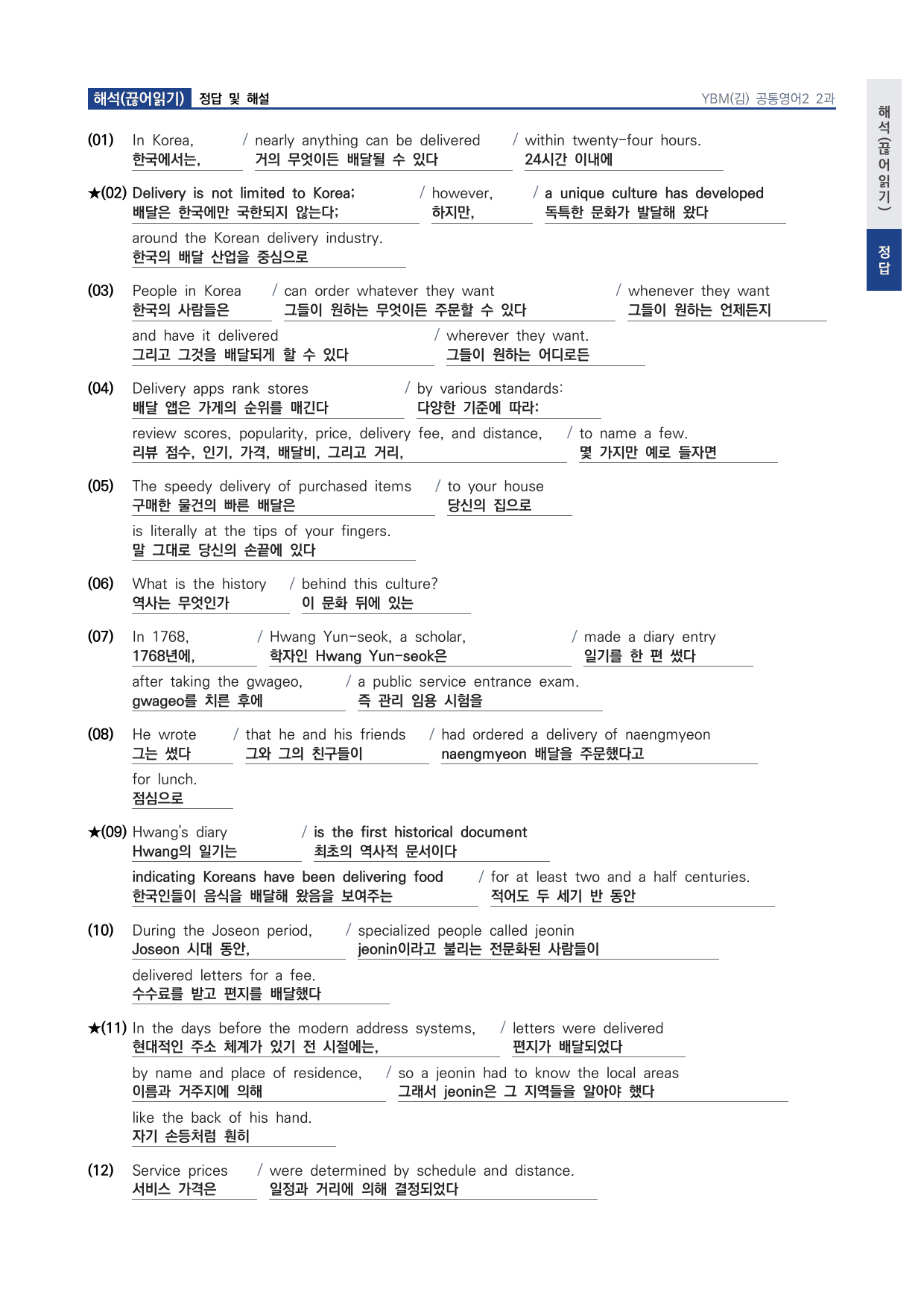 고1 공통영어 2 YBM(김) 2과 워크북 by 시대인재 이현우T_preview_undefined