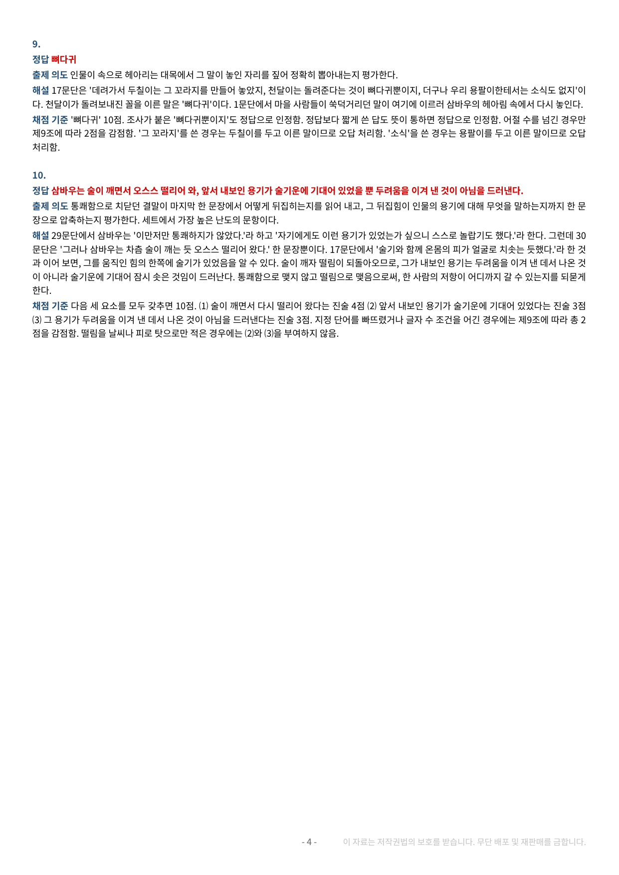 2027 수특 문학 2부 현대소설 약술형 논술 전체 가천/국민/서경 등_preview_undefined
