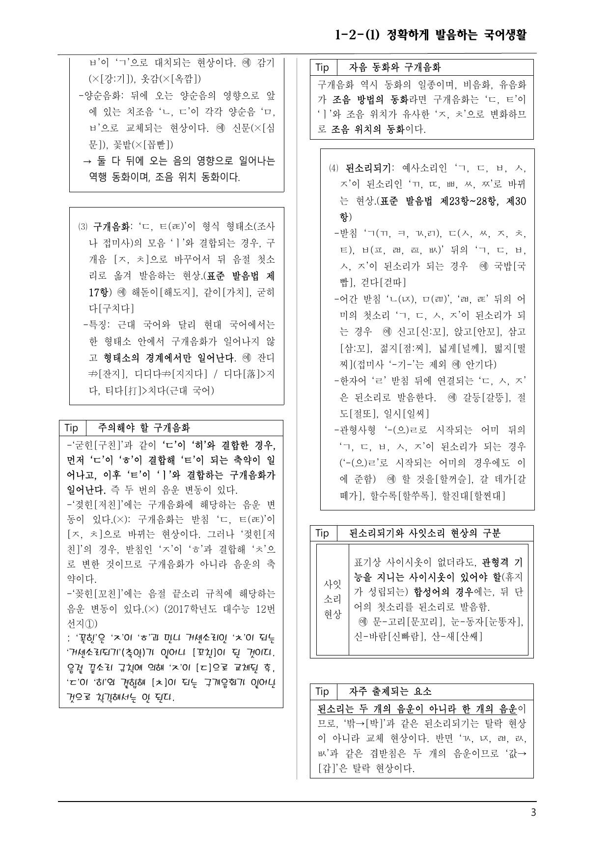 해냄 화언 1-2-(1) 정확하게 발음하는 국어생활 100제_preview_undefined