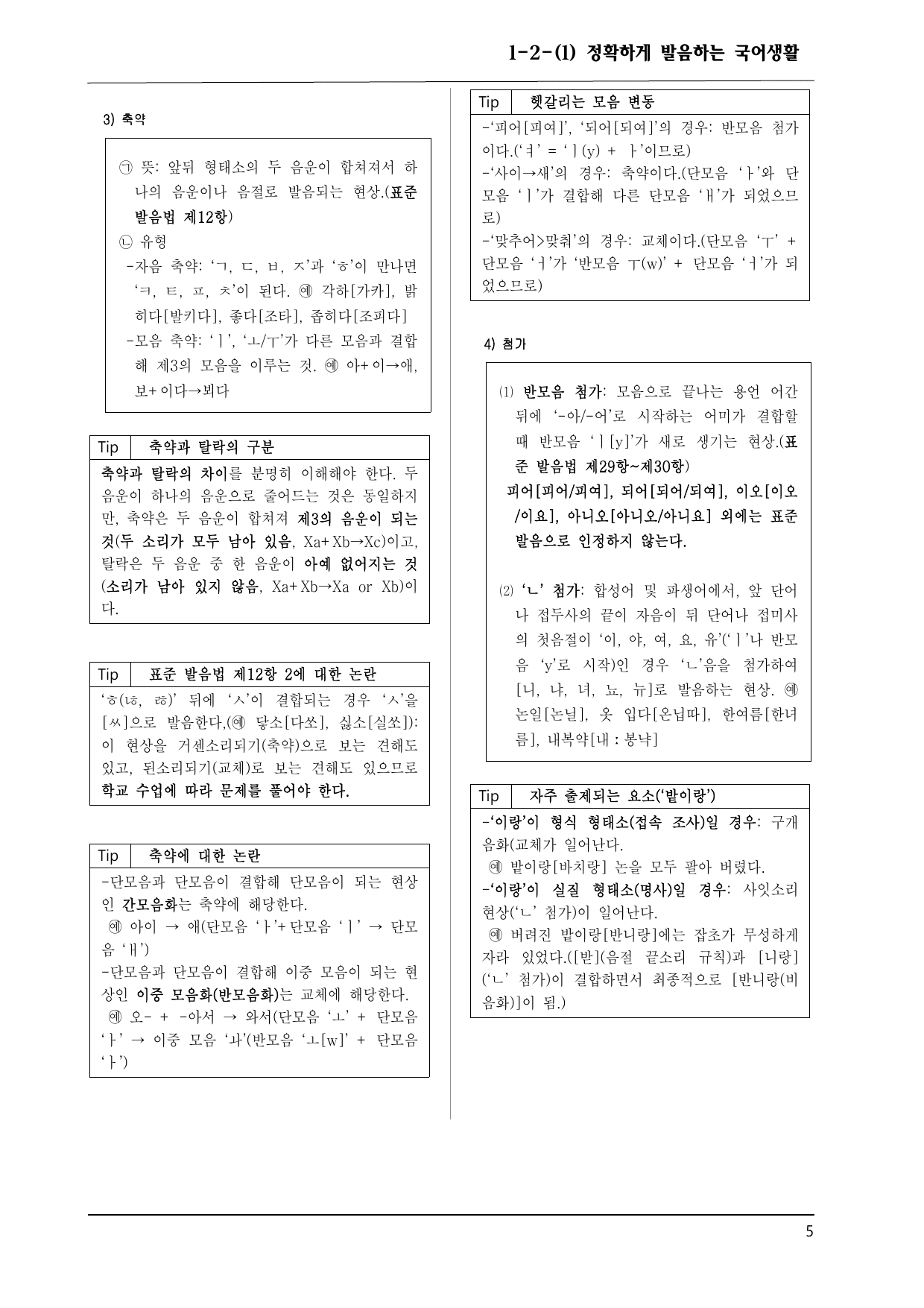해냄 화언 1-2-(1) 정확하게 발음하는 국어생활 100제_preview_undefined