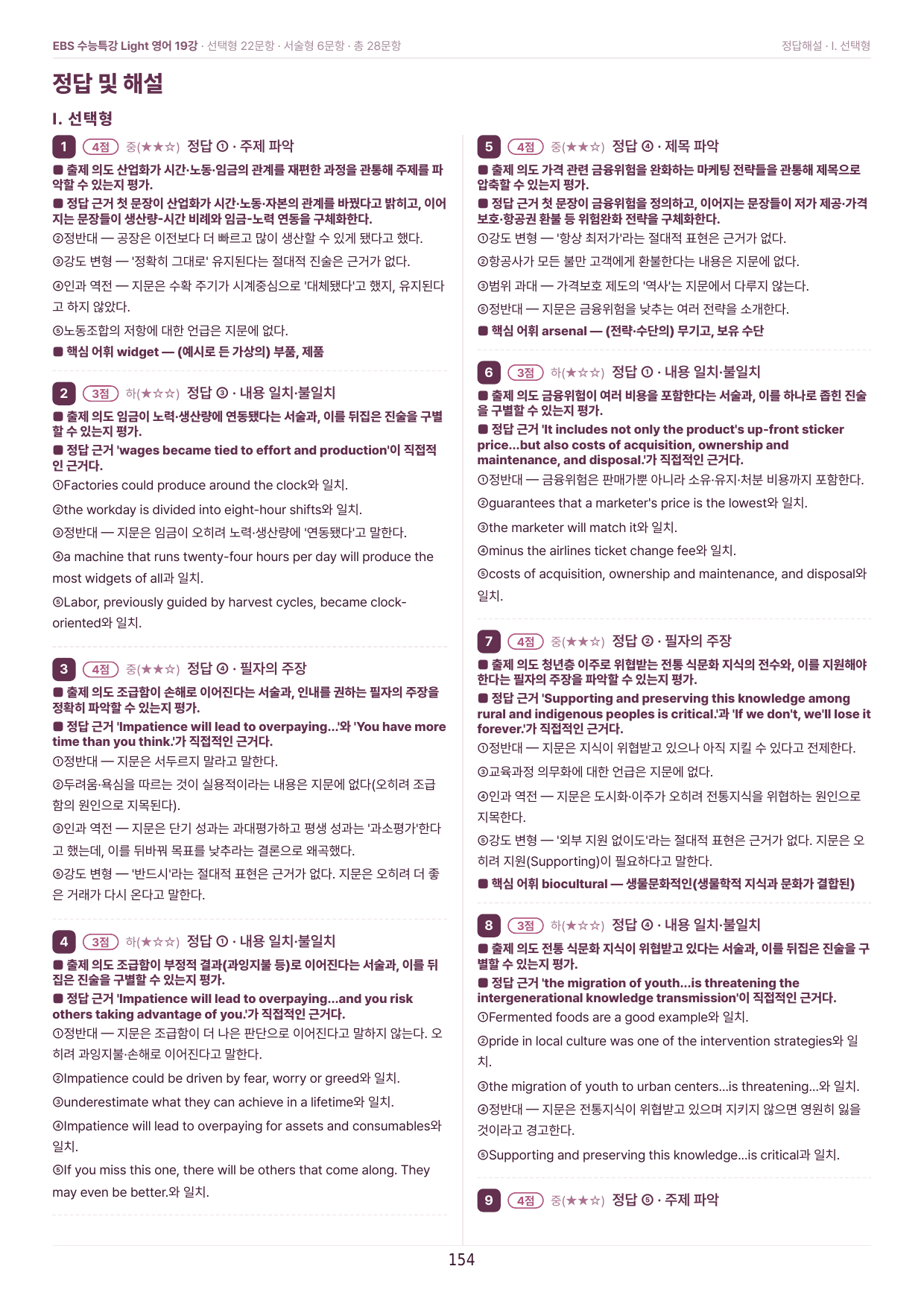 수특라이트영어 19강 워크북 6종+객관식 28제 변형/ 파이널 한 권으로_preview_undefined
