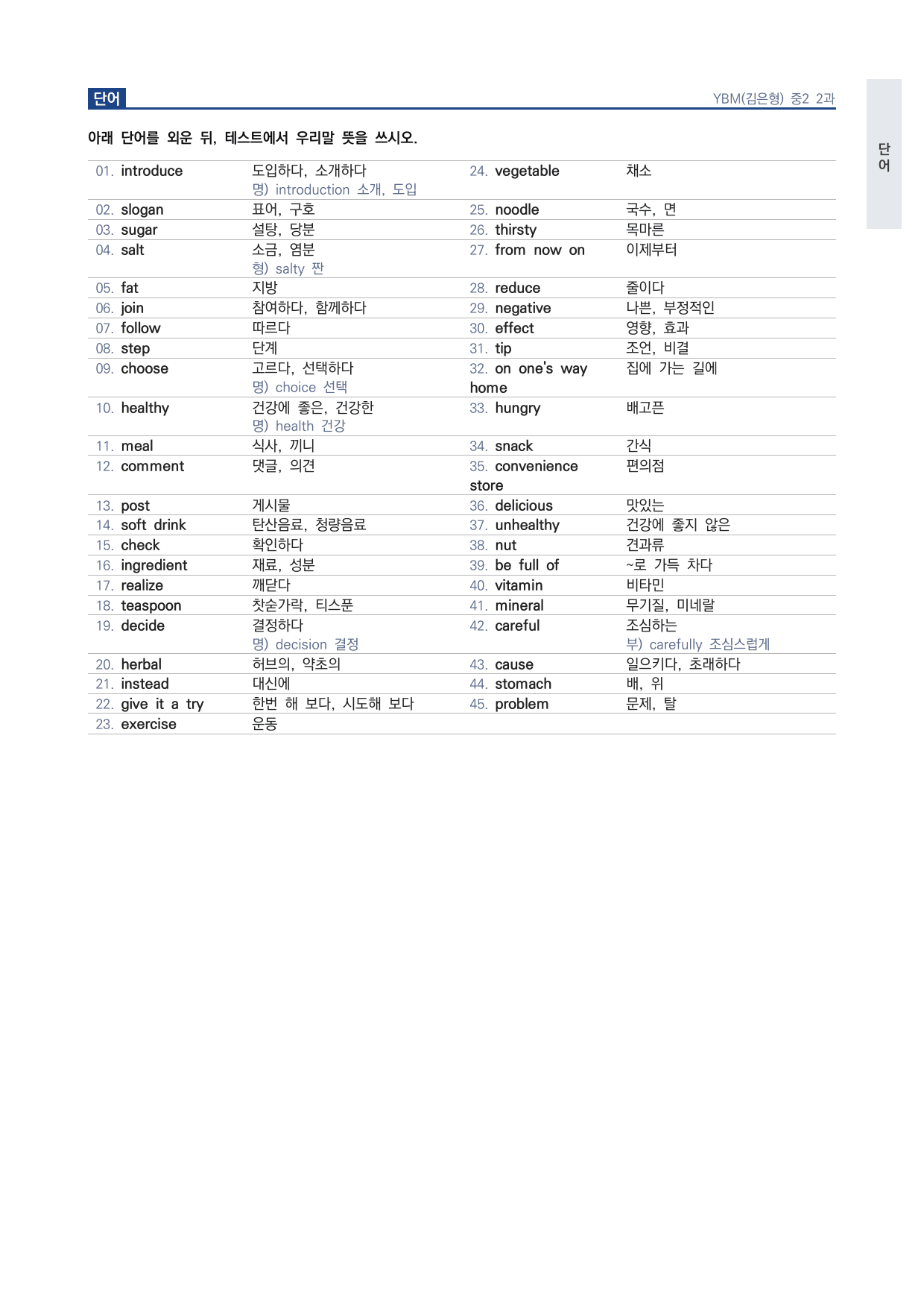 중2 중학 영어 2 YBM(김) 2과 본문 워크북 by 시대인재 이현우T_preview_undefined