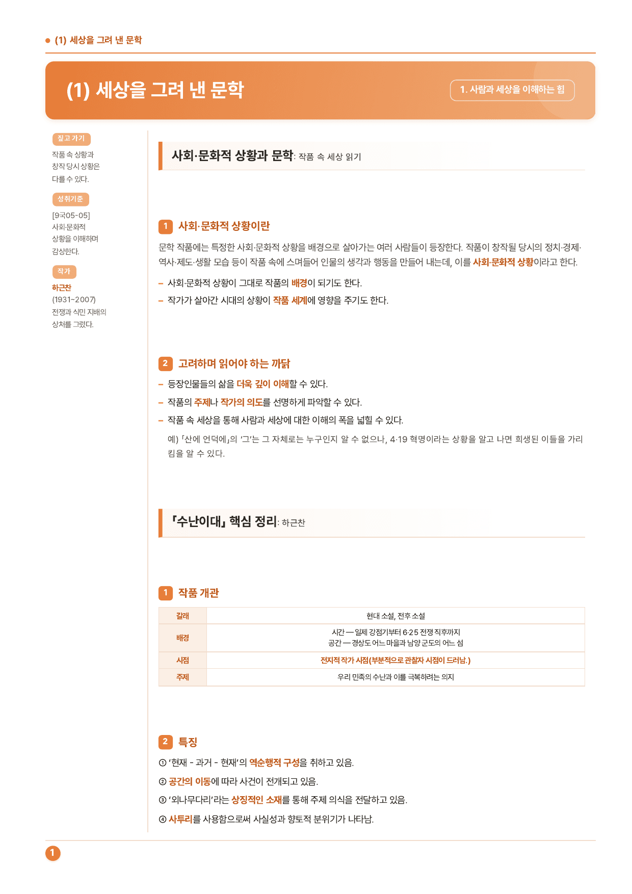 중2국어 2학기 해냄 1-(1)세상을 그려낸 문학_70문제_preview_undefined