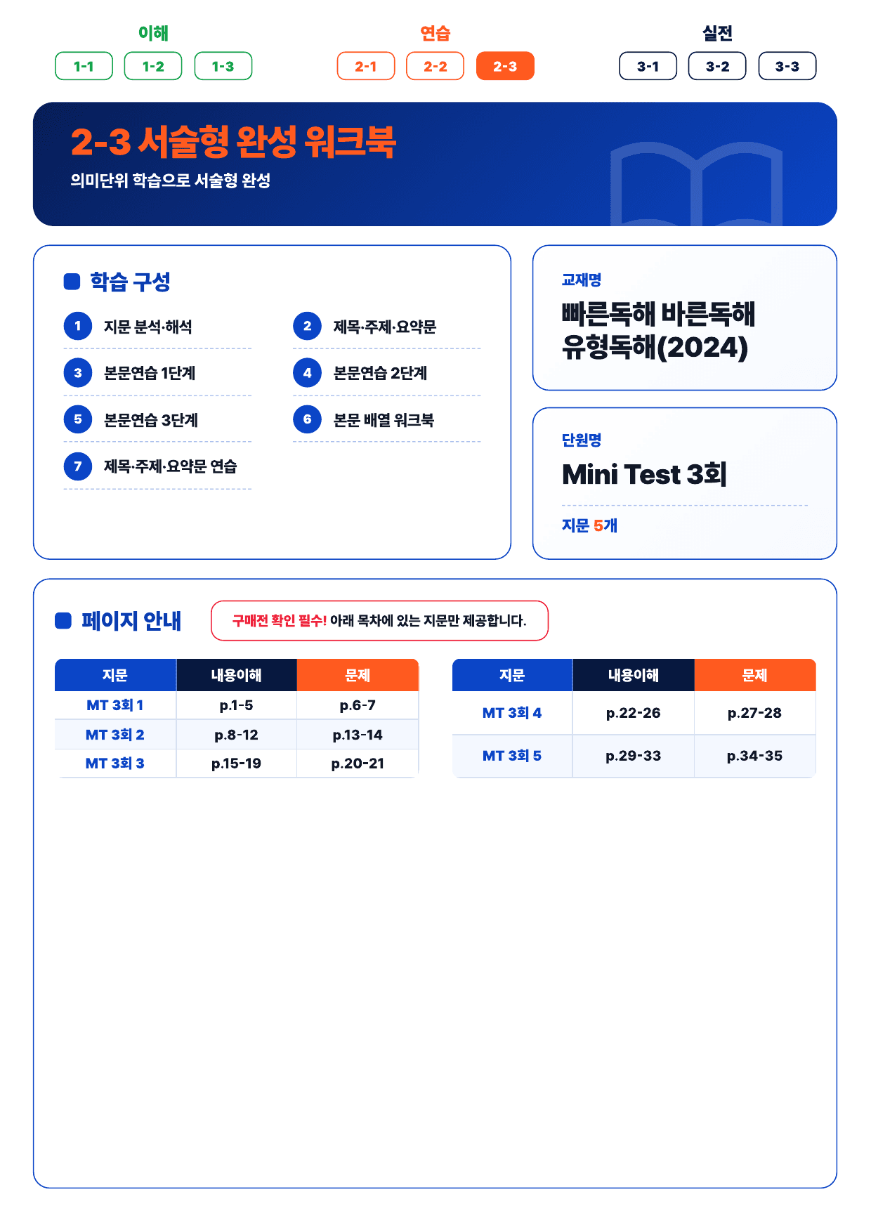 2-3번_빠바_유형독해_MT_3회_5지문_preview_undefined