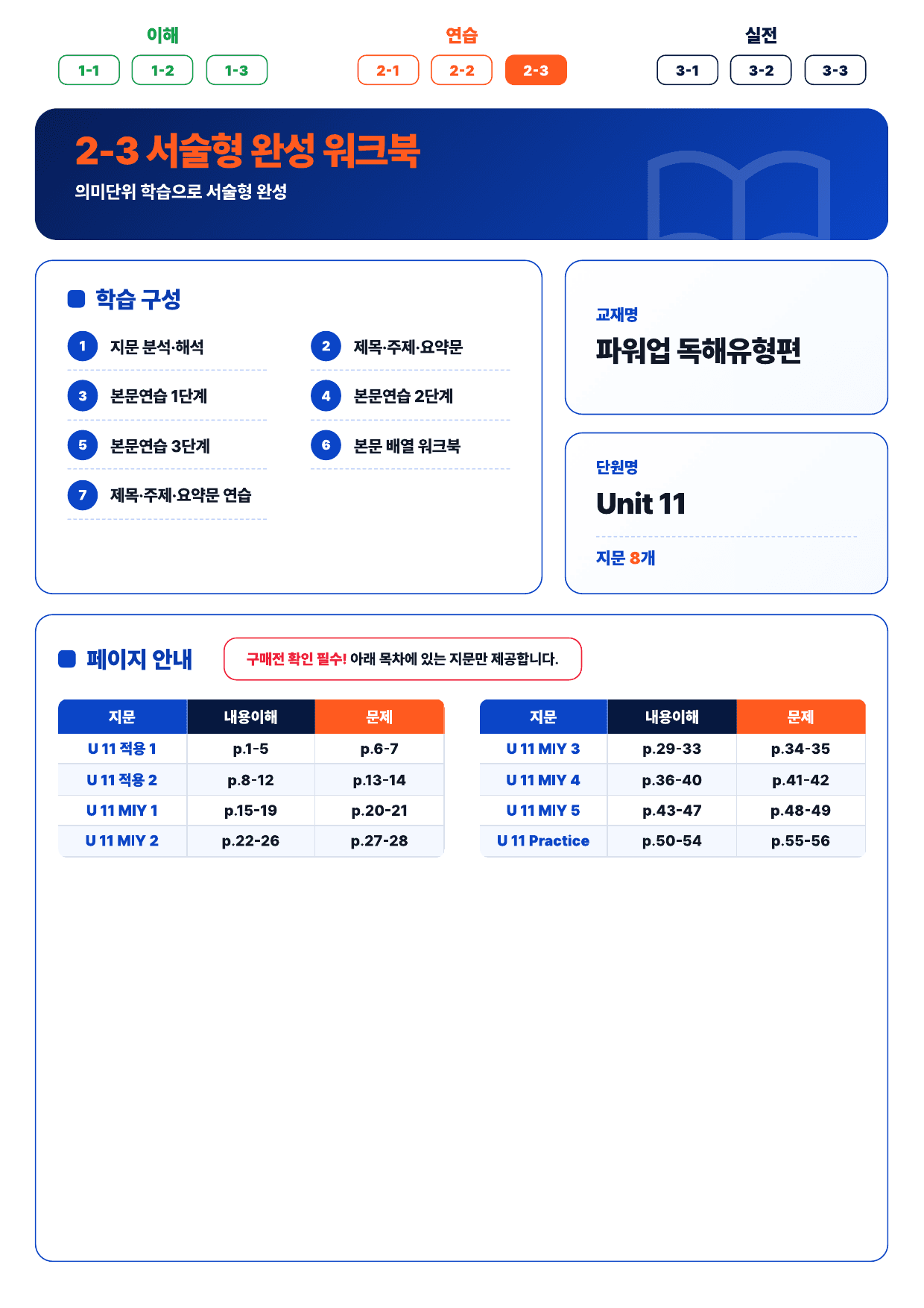 2-3번_파워업_독해유형_Unit_11_8지문_preview_undefined