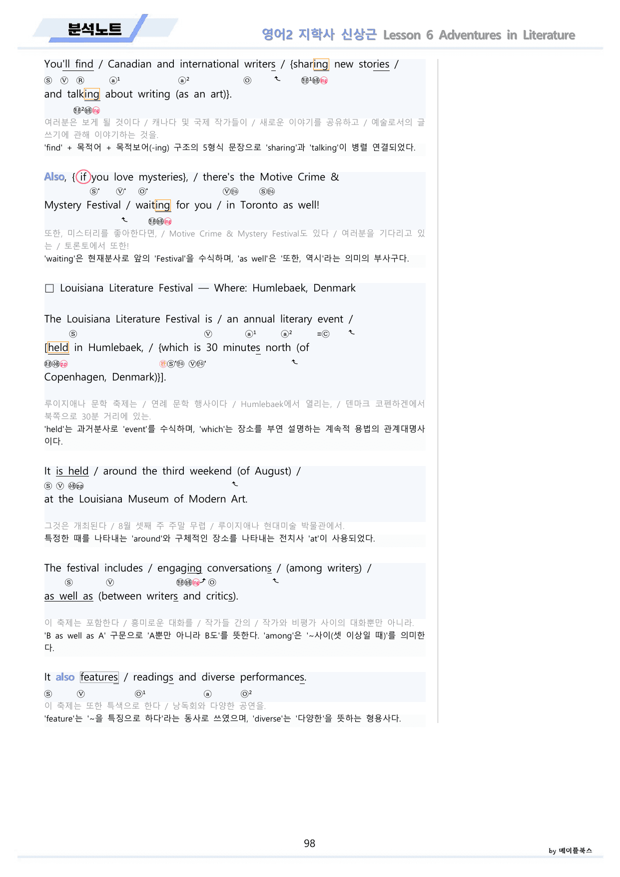 고등영어2 지학사 신상근 분석노트 전체통합 할인 자료 by 메이플북스_preview_undefined