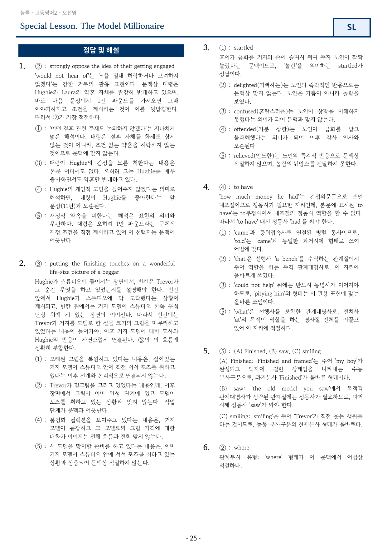 고등영어2 능률 오선영 SL Special Lesson 변형문제 91문항_preview_undefined