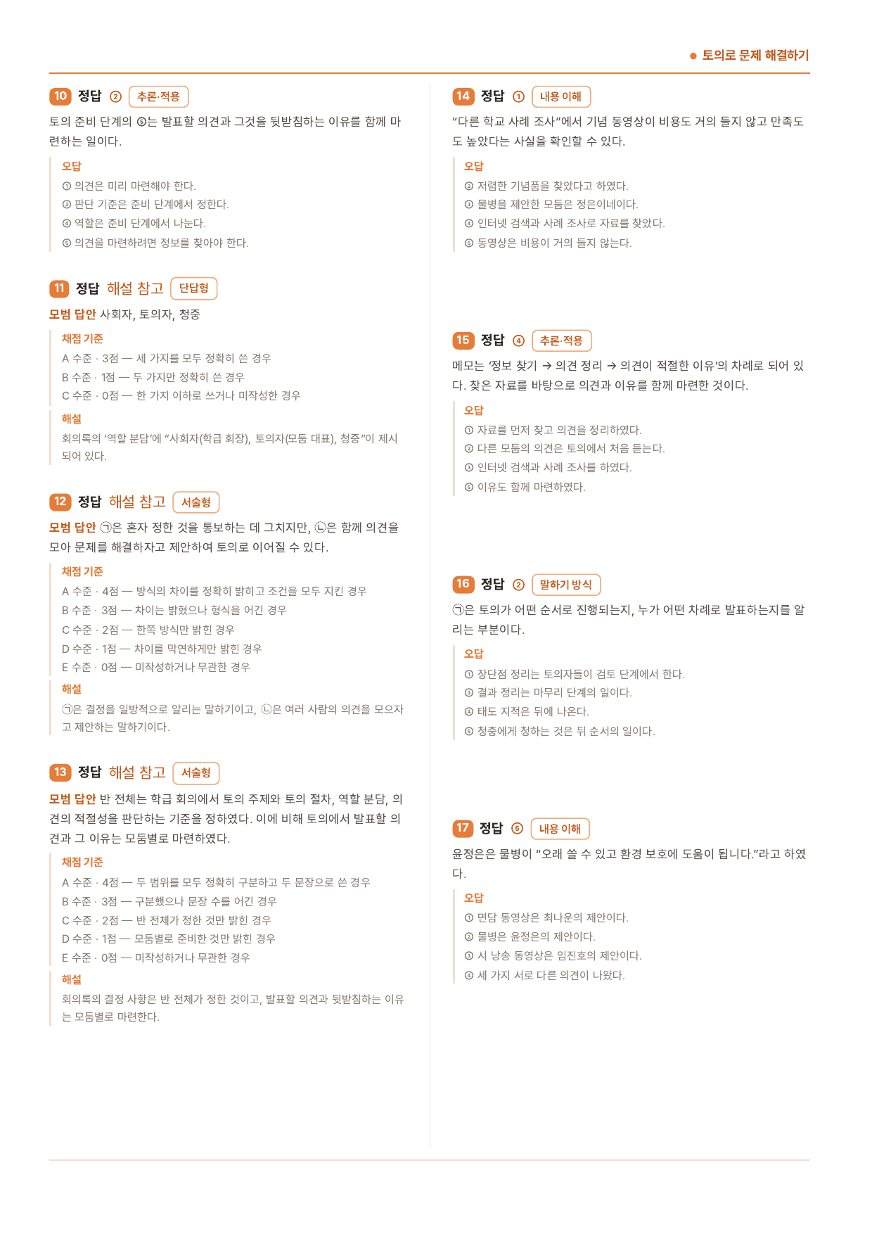 중1 국어 2학기 지학사 4-(2)토의로 문제해결하기_52문제_preview_undefined