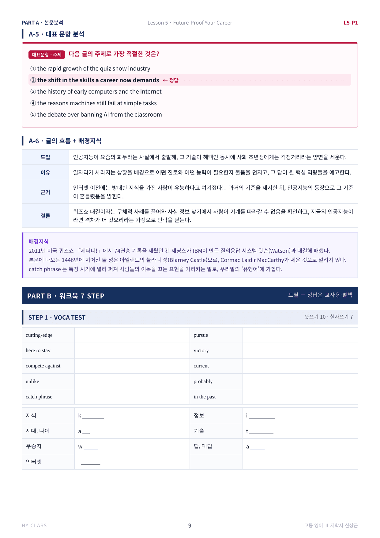 영어2 지학사(신상근) 5과 본문분석 워크북_preview_undefined