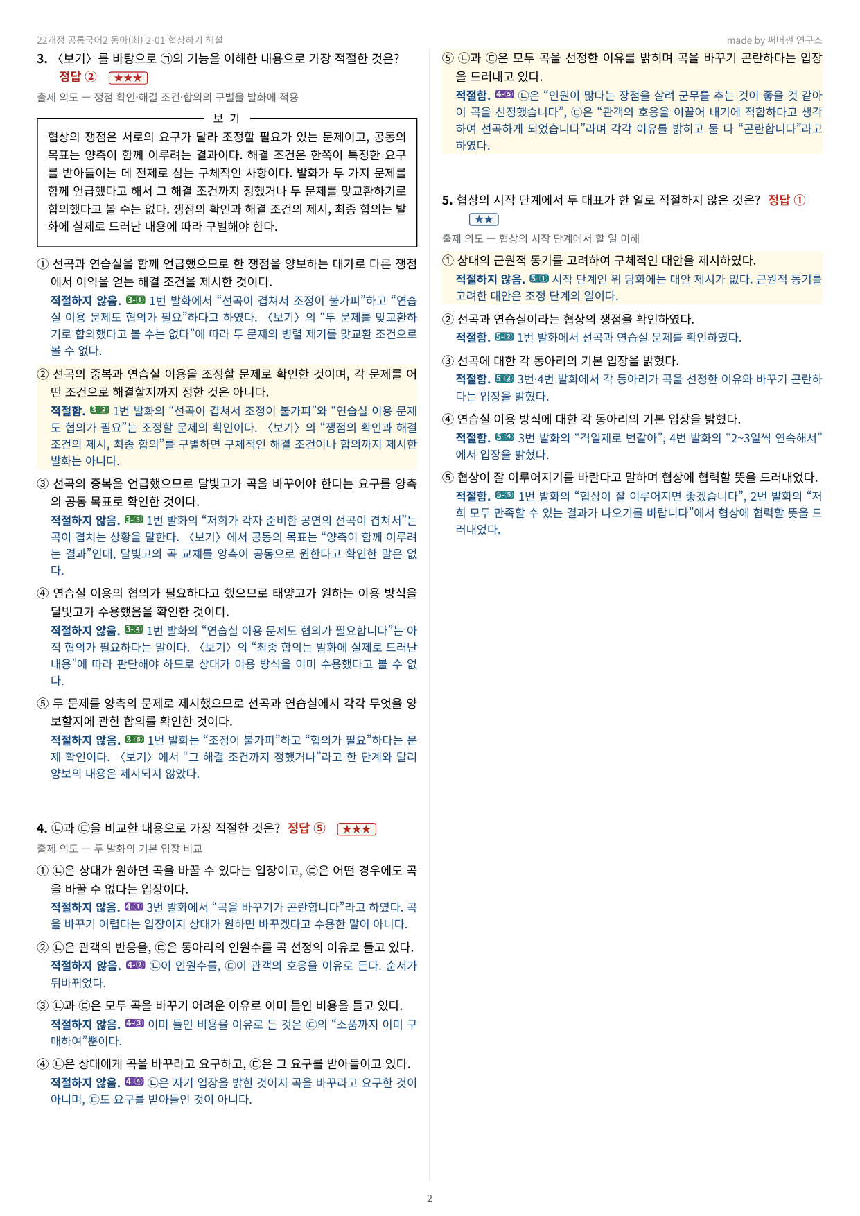 22개정 공통국어2 동아(최) 2-01 협상하기 문제_preview_undefined