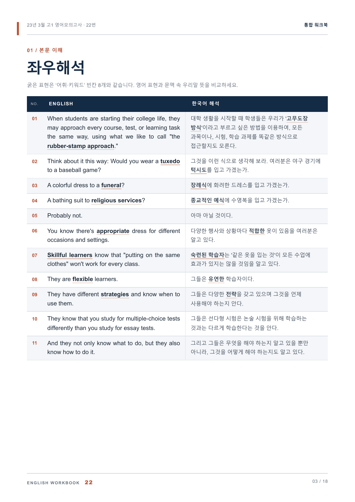 23년 3월 고1 영어모의고사 22번 통합 워크북_preview_undefined