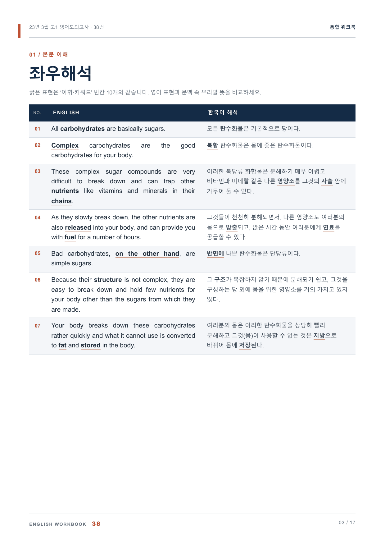 23년 3월 고1 영어모의고사 38번 통합 워크북_preview_undefined