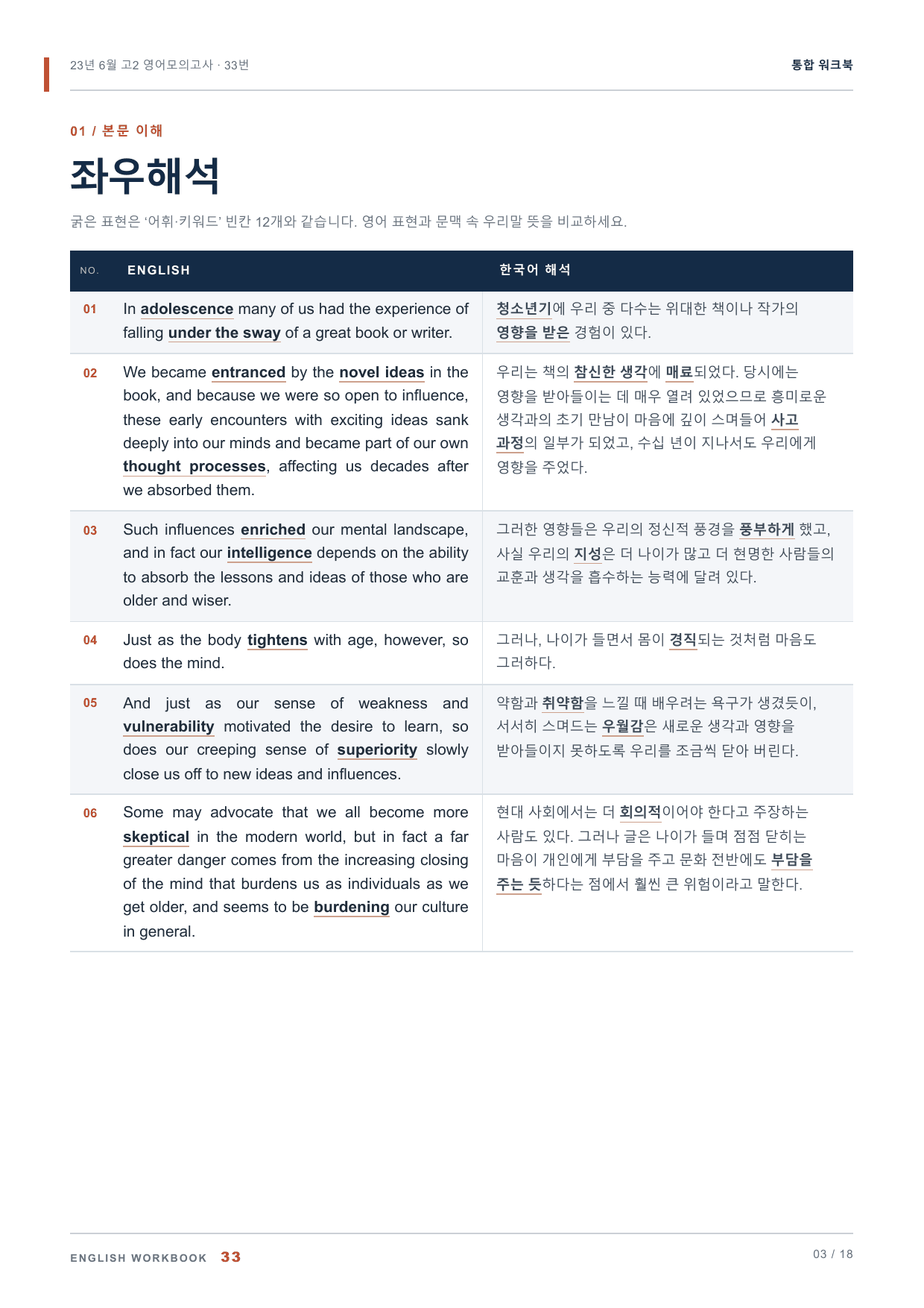 23년 6월 고2 영어모의고사 33번 통합 워크북_preview_undefined