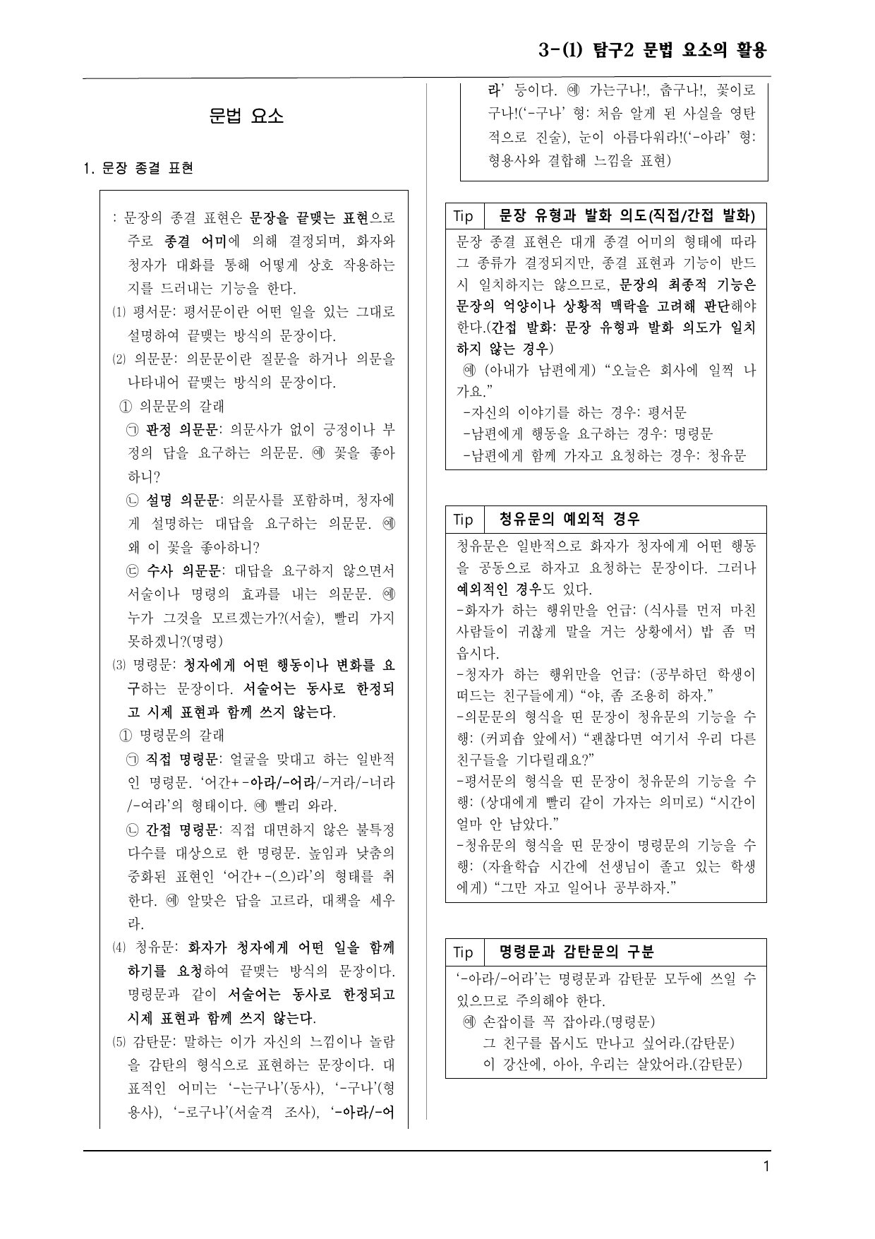 미래엔 화언 3-(1) 탐구2 문법 요소의 활용 100제_preview_undefined
