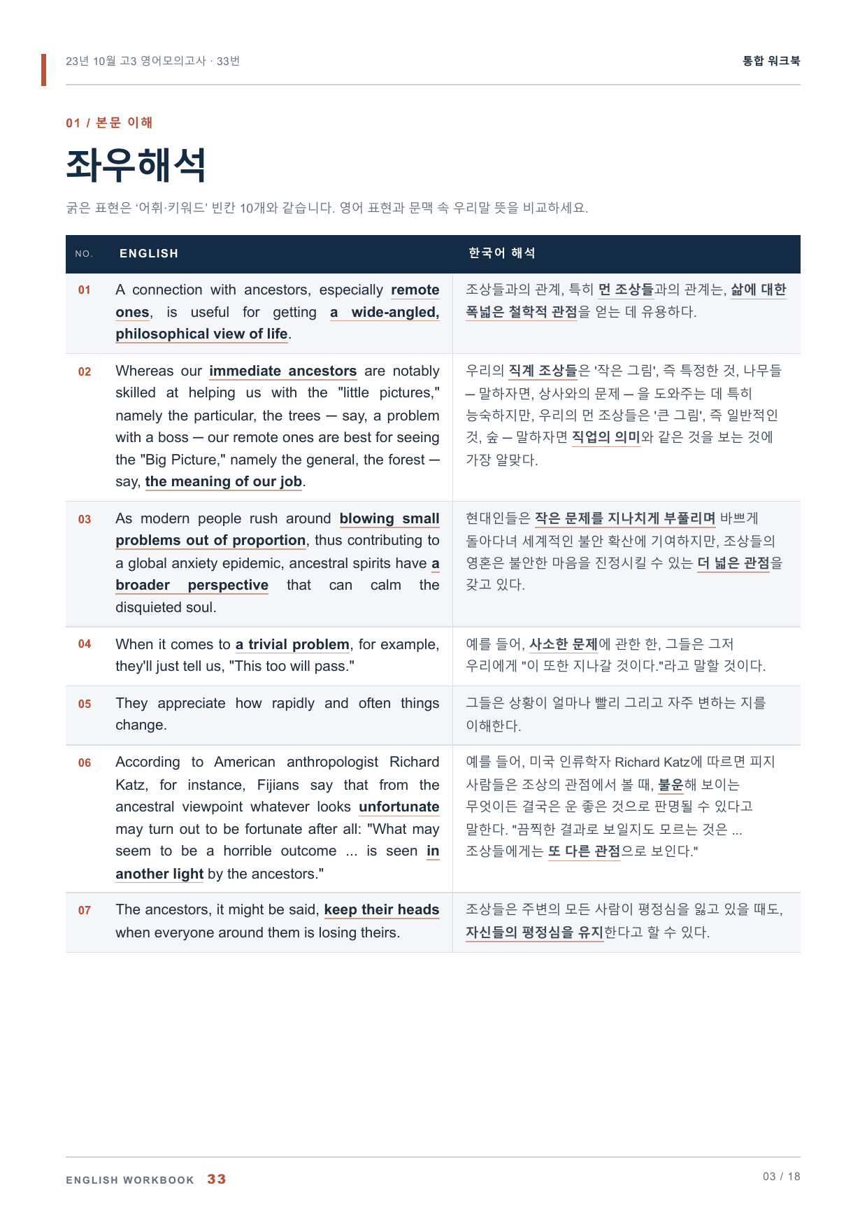 23년 10월 고3 영어모의고사 33번 통합 워크북_preview_undefined