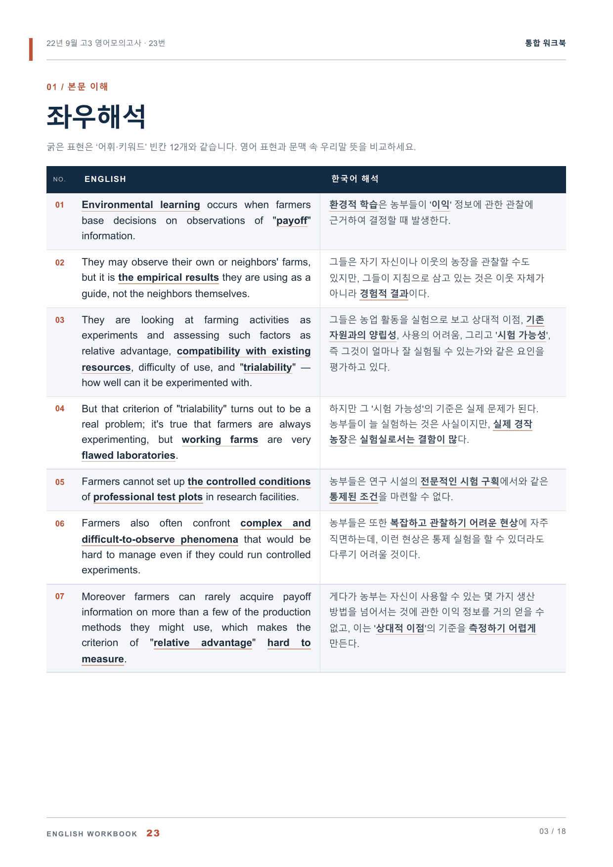 22년 9월 고3 영어모의고사 23번 통합 워크북_preview_undefined