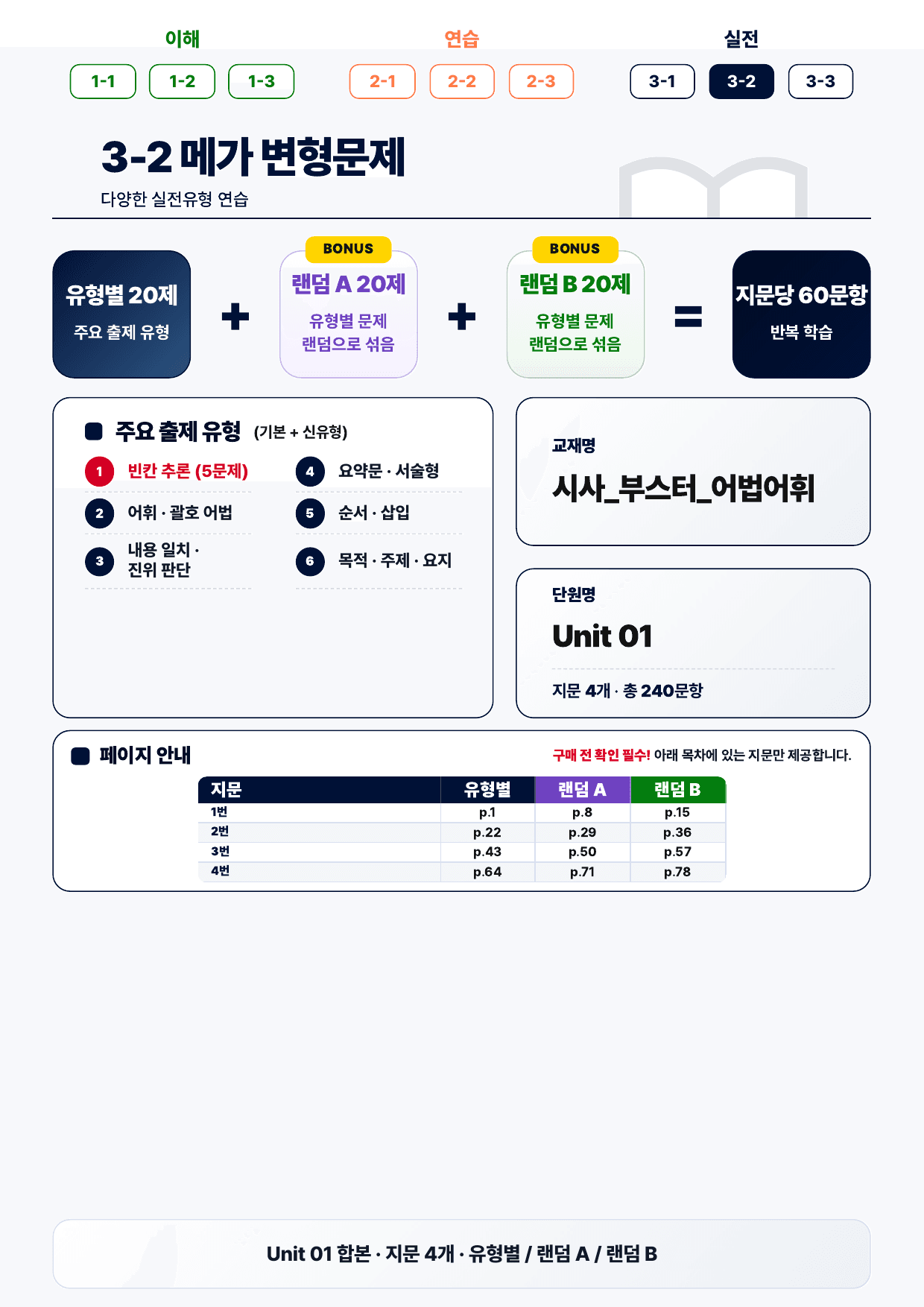 3-2번_부스터_어법어휘_Unit 01_4지문(보너스 자료)_preview_undefined